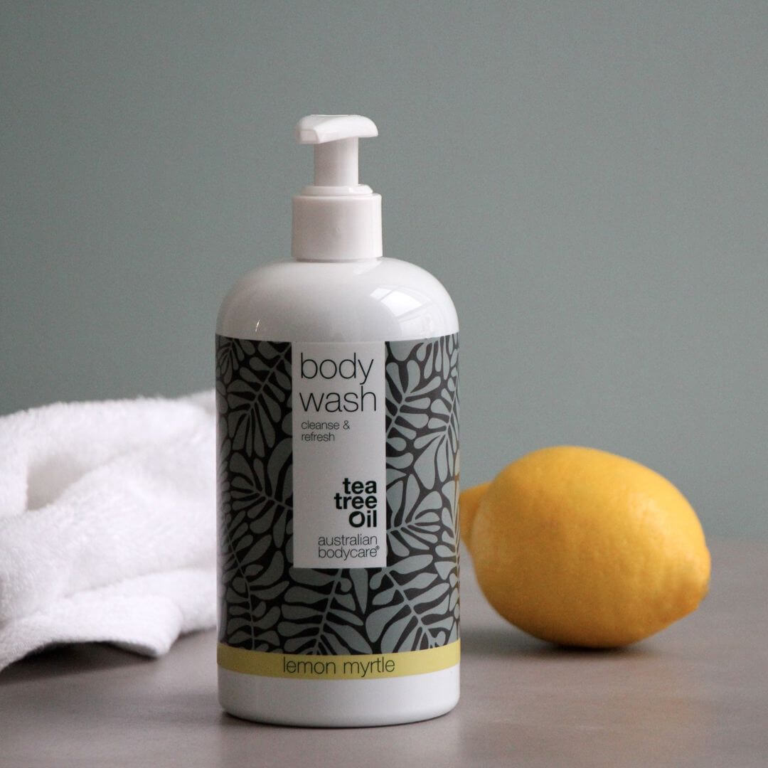 4 Tea Tree Body Wash Lemon Myrthe 500 ml voor de prijs van 3 — pakketaanbieding - Pakketaanbieding met 4 Body Wash (500 ml): Tea Tree Olie Lemon Myrthe