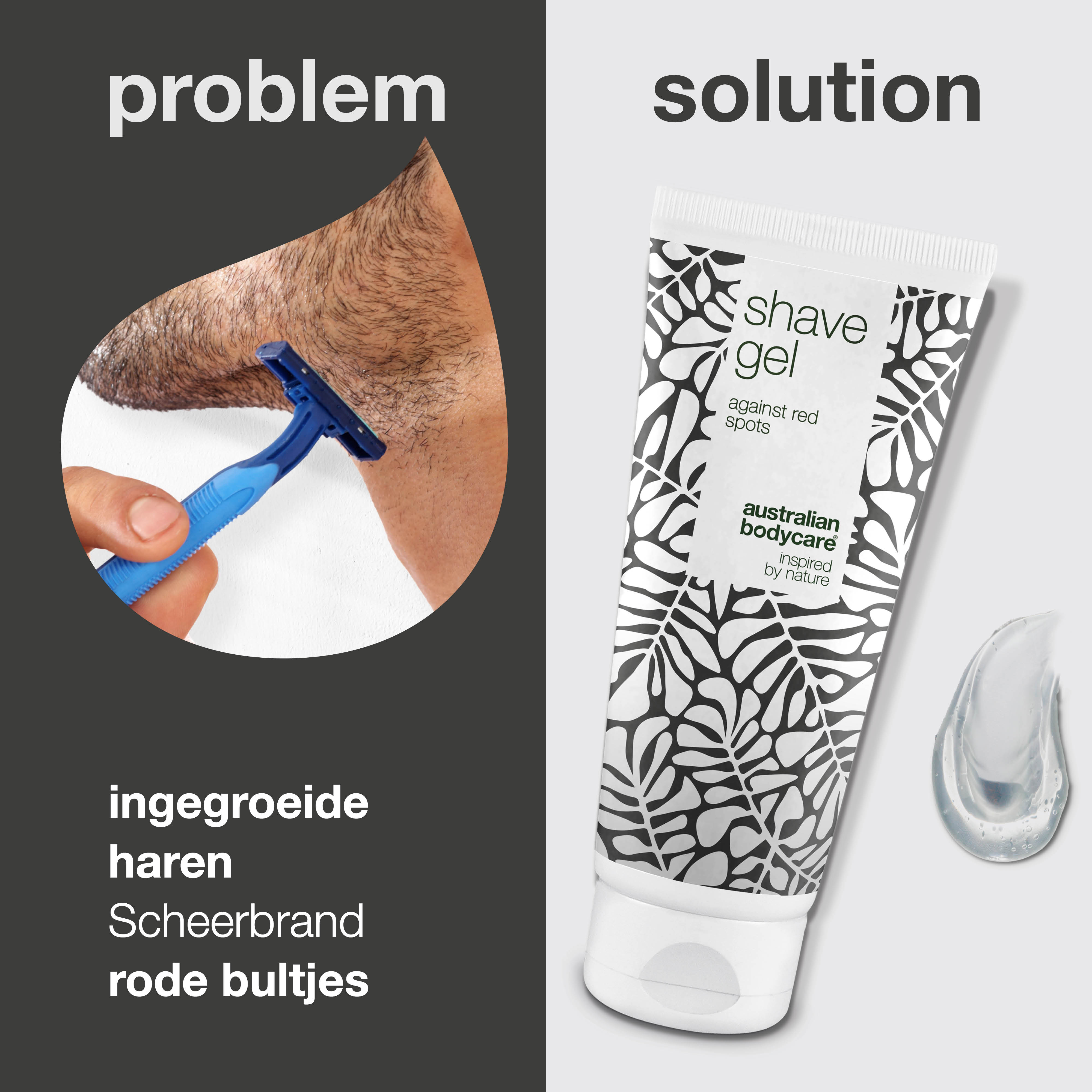 Transparante scheergel met Tea Tree Olie — Tegen rode bultjes en huidirritatie bij het scheren