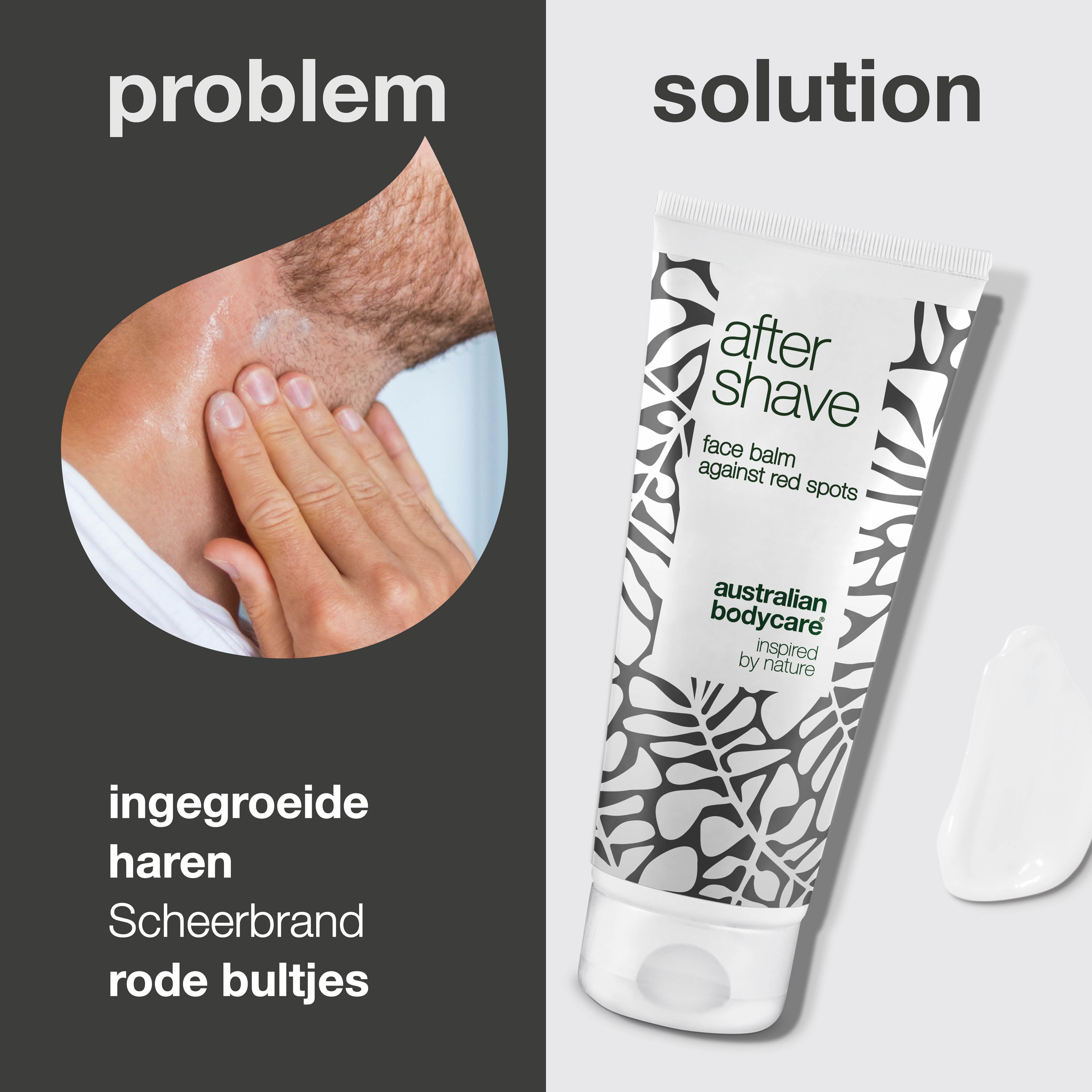 Aftershave Balsem voor je gezicht — Aftershave lotion tegen rode bultjes en ingegroeide haren na het scheren