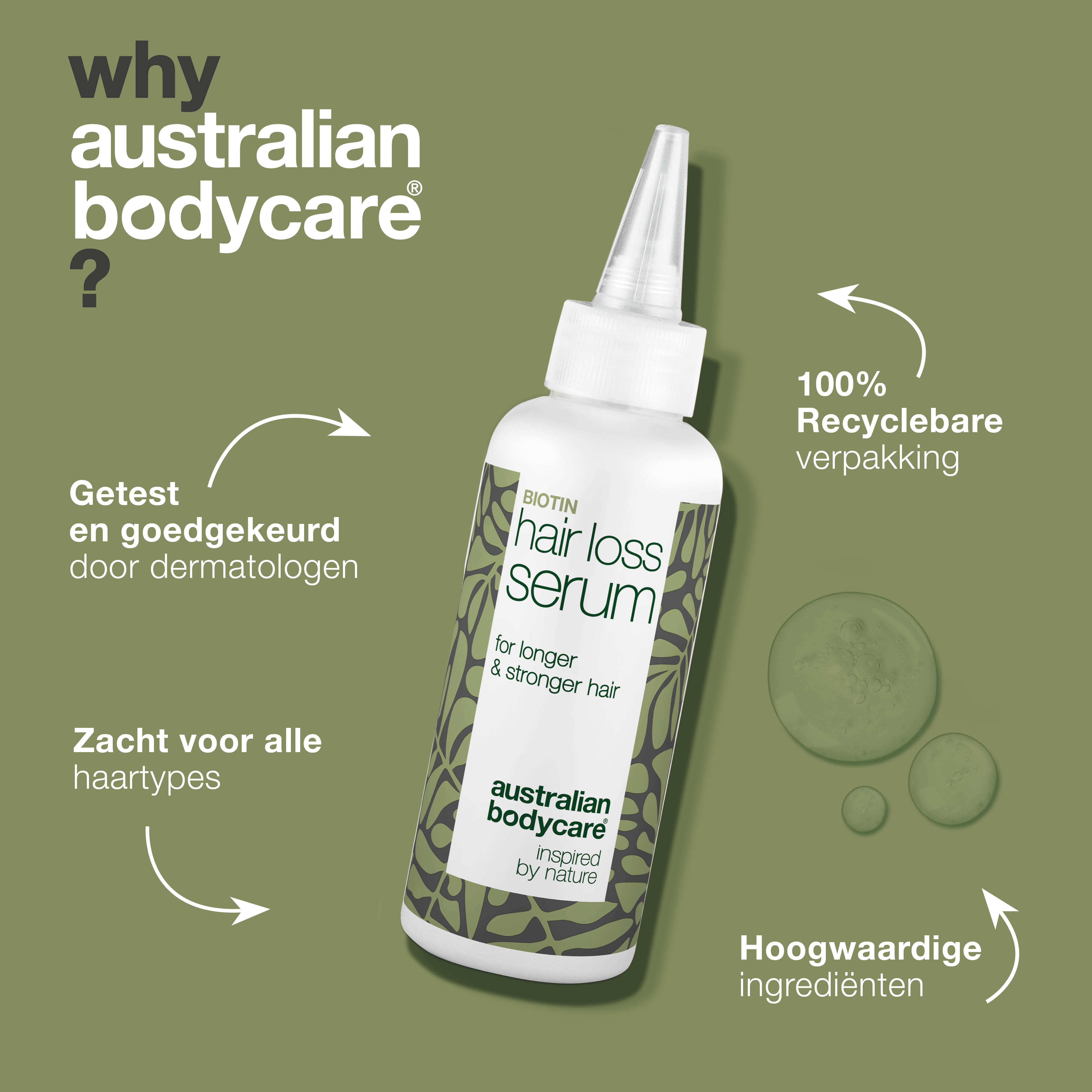 Haaruitval Serum — Serum voor de verzorging van haar dat dunner wordt en bij haarverlies