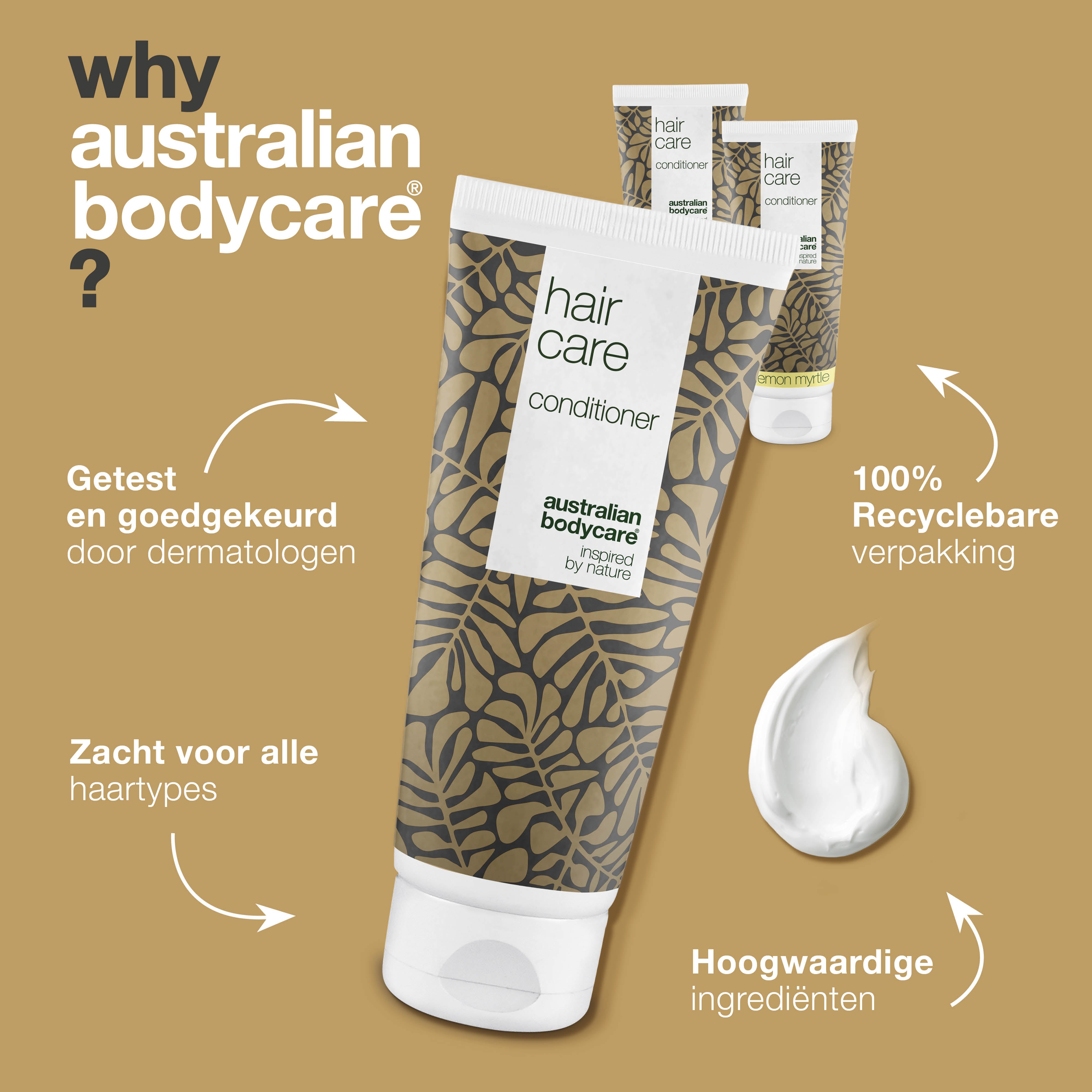 3 Hair Care balsam - pakketaanbieding — Pakketaanbieding met 3 conditioners (200 ml): Tea Tree Olie & Lemon Myrtle
