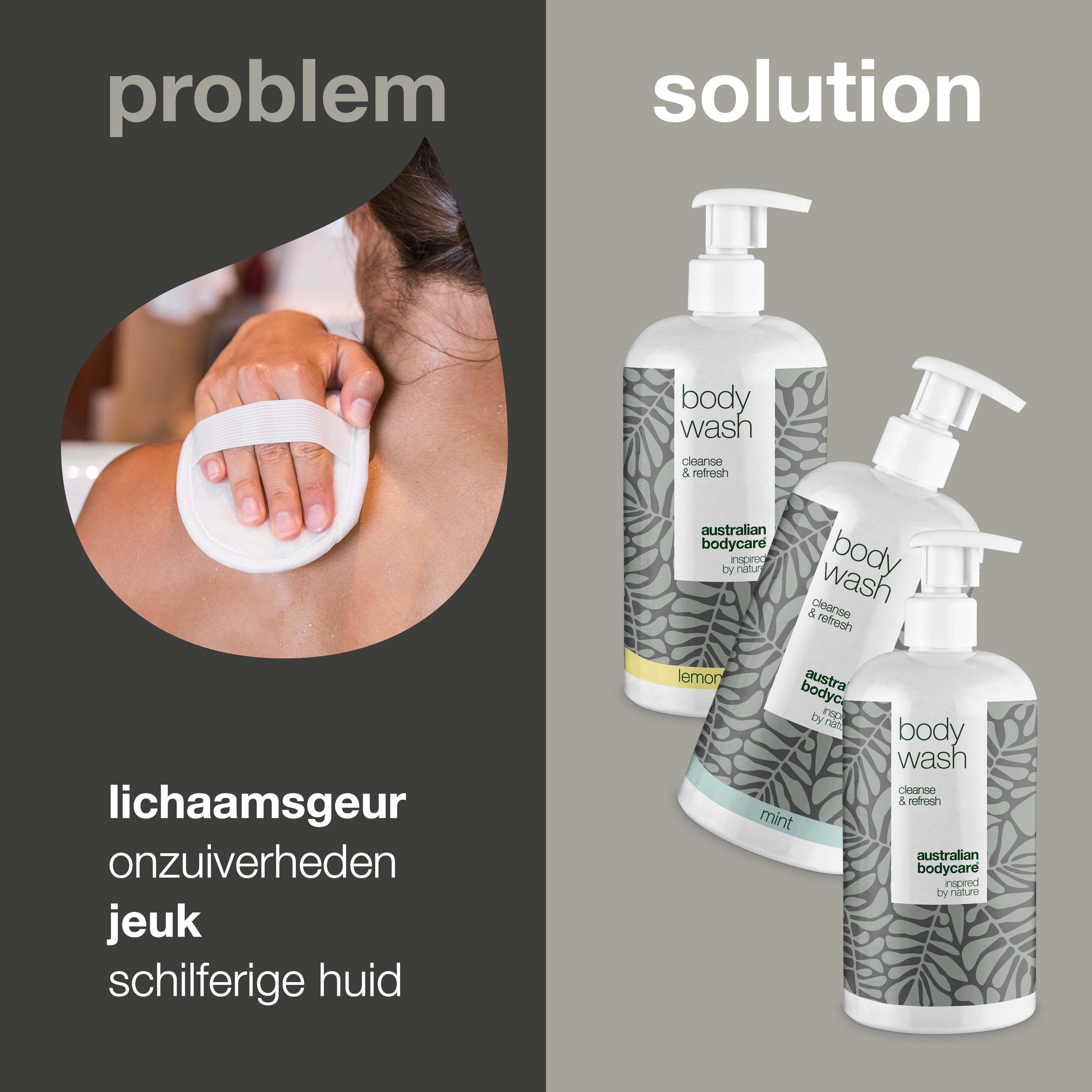 3 Douchegel - pakketaanbieding — Pakketaanbieding met 3 body wash (500 ml): Tea Tree Olie, Lemon Myrtle & Mint