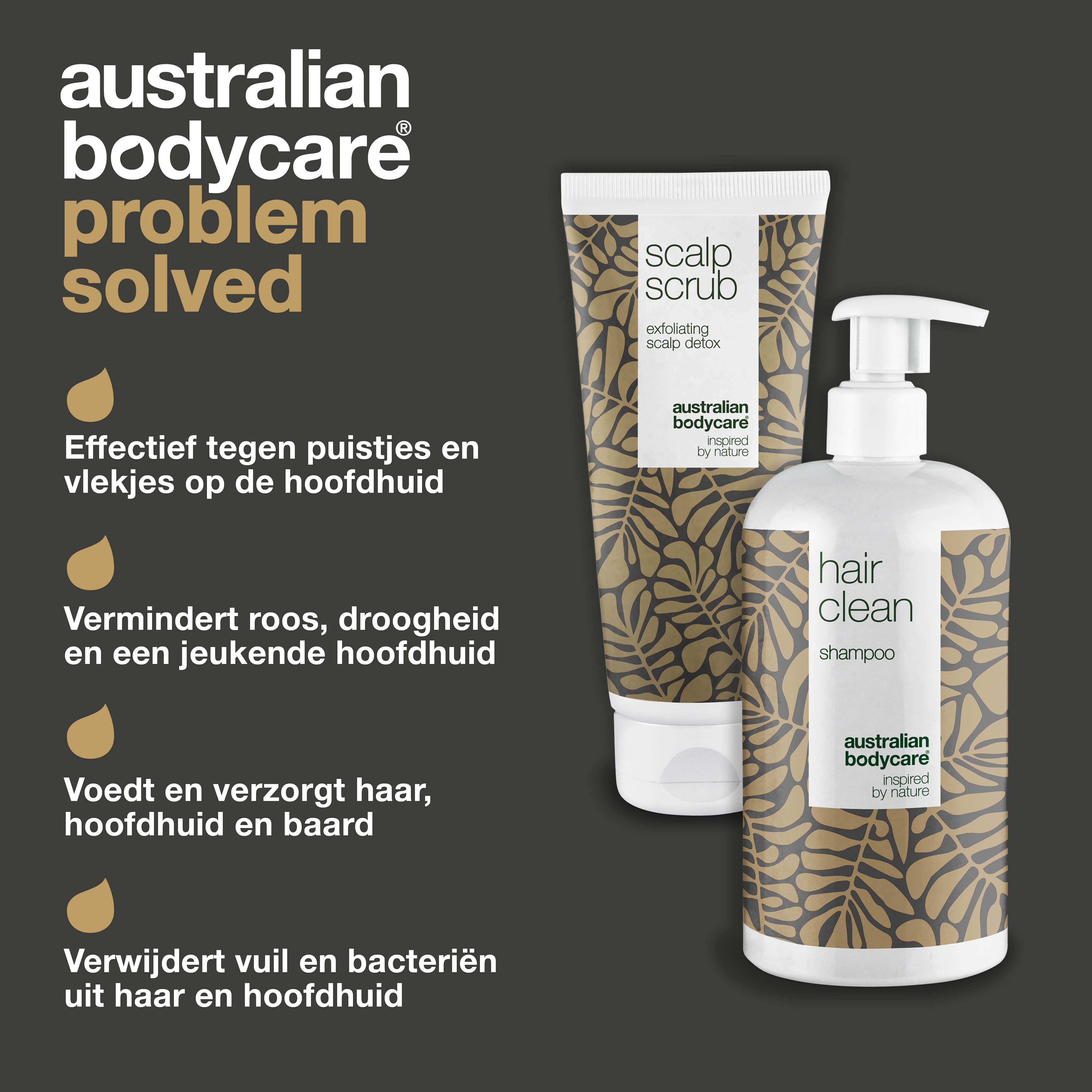 2 producten voor puistjes op hoofdhuid — Hoofhuidscrub en Tea Tree Shampoo voor een onzuivere hoofdhuid
