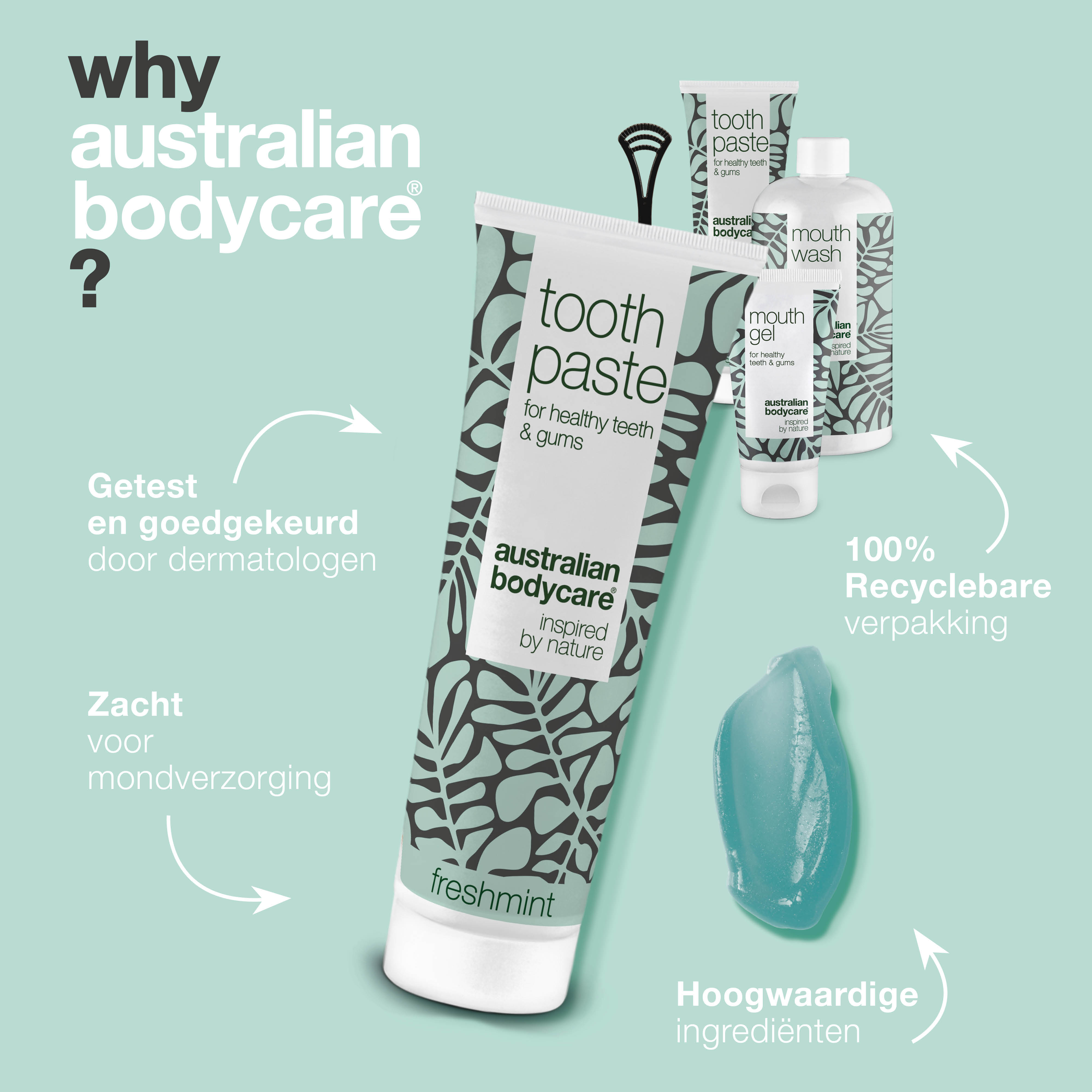 Startpakket - 5 mondproducten — Startpakket voor een goede mondhygiëne en verzorging van parodontitis en schimmel