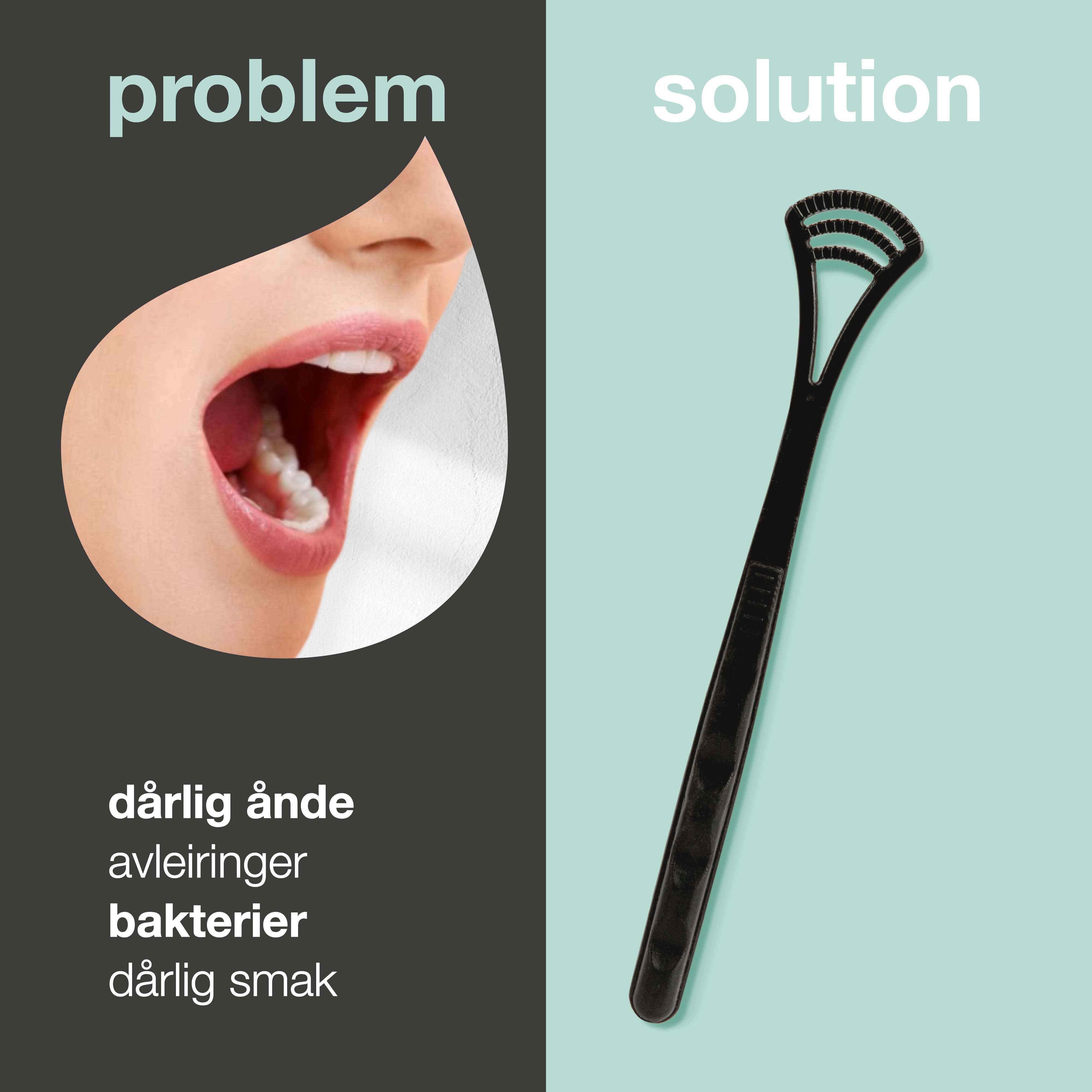 Tongschraper voor de verzorging van tandplak en bacteriën in de mond — Reinigt de tong en vermindert de kans op een slechte adem