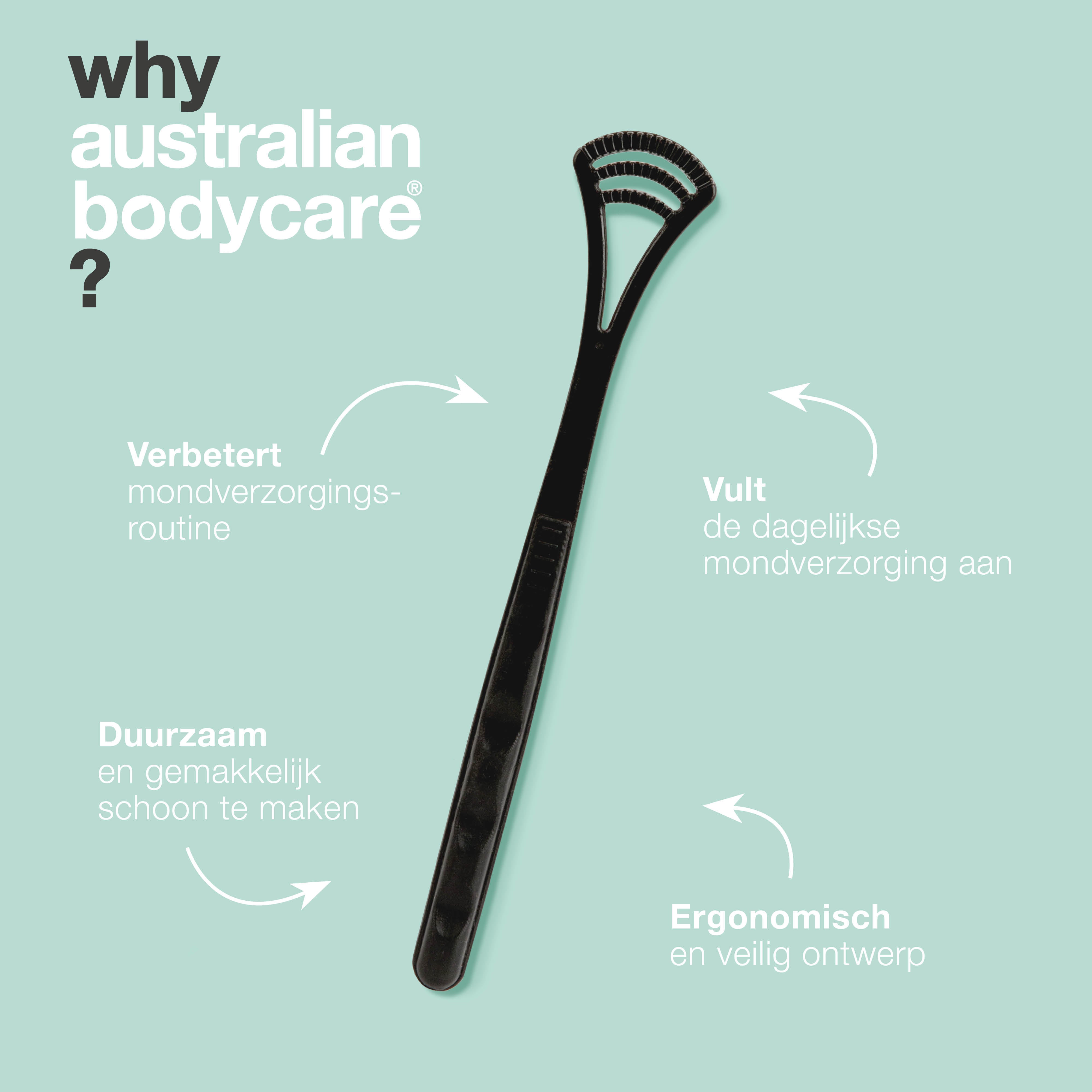 Tongschraper voor de verzorging van tandplak en bacteriën in de mond — Reinigt de tong en vermindert de kans op een slechte adem