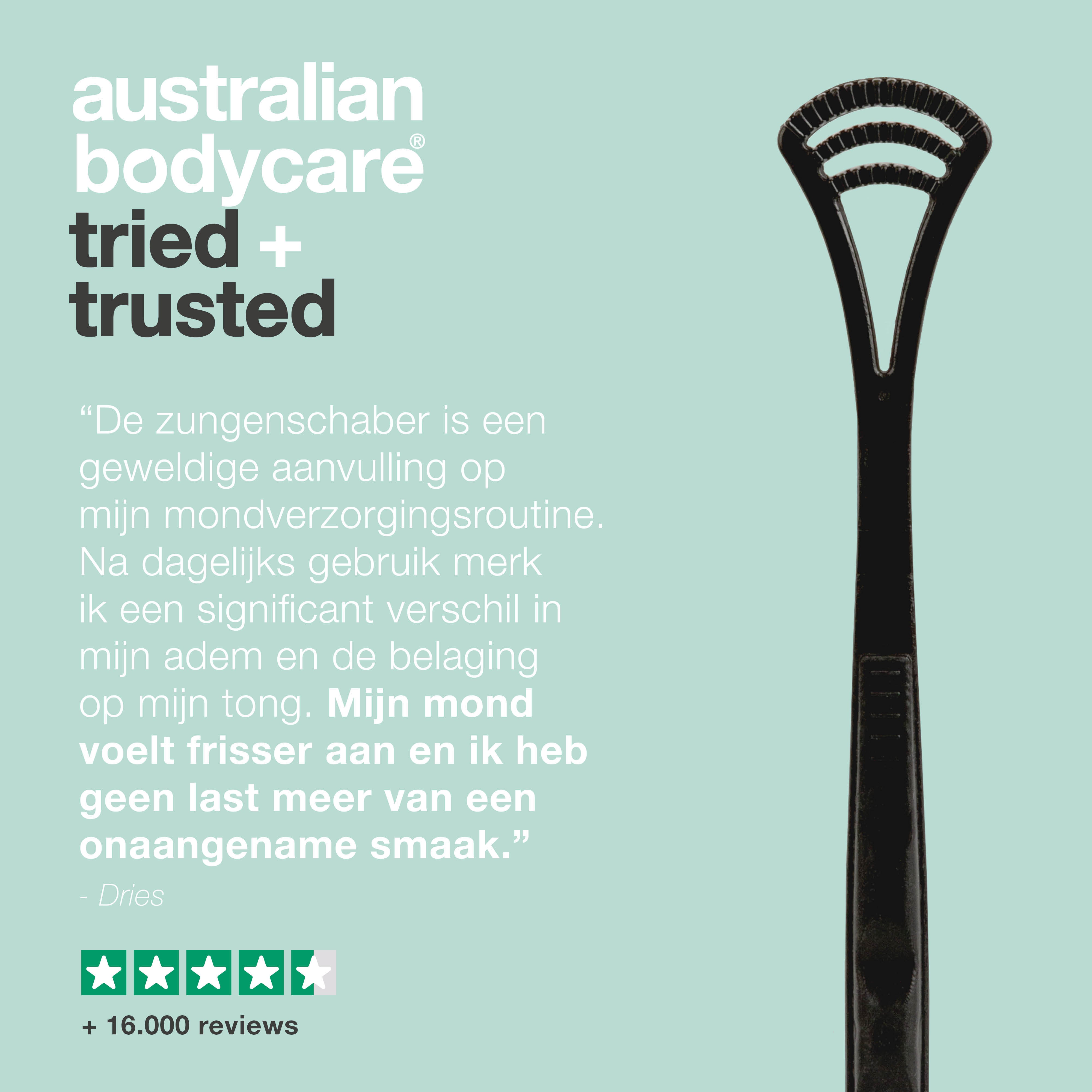 Tongschraper voor de verzorging van tandplak en bacteriën in de mond — Reinigt de tong en vermindert de kans op een slechte adem