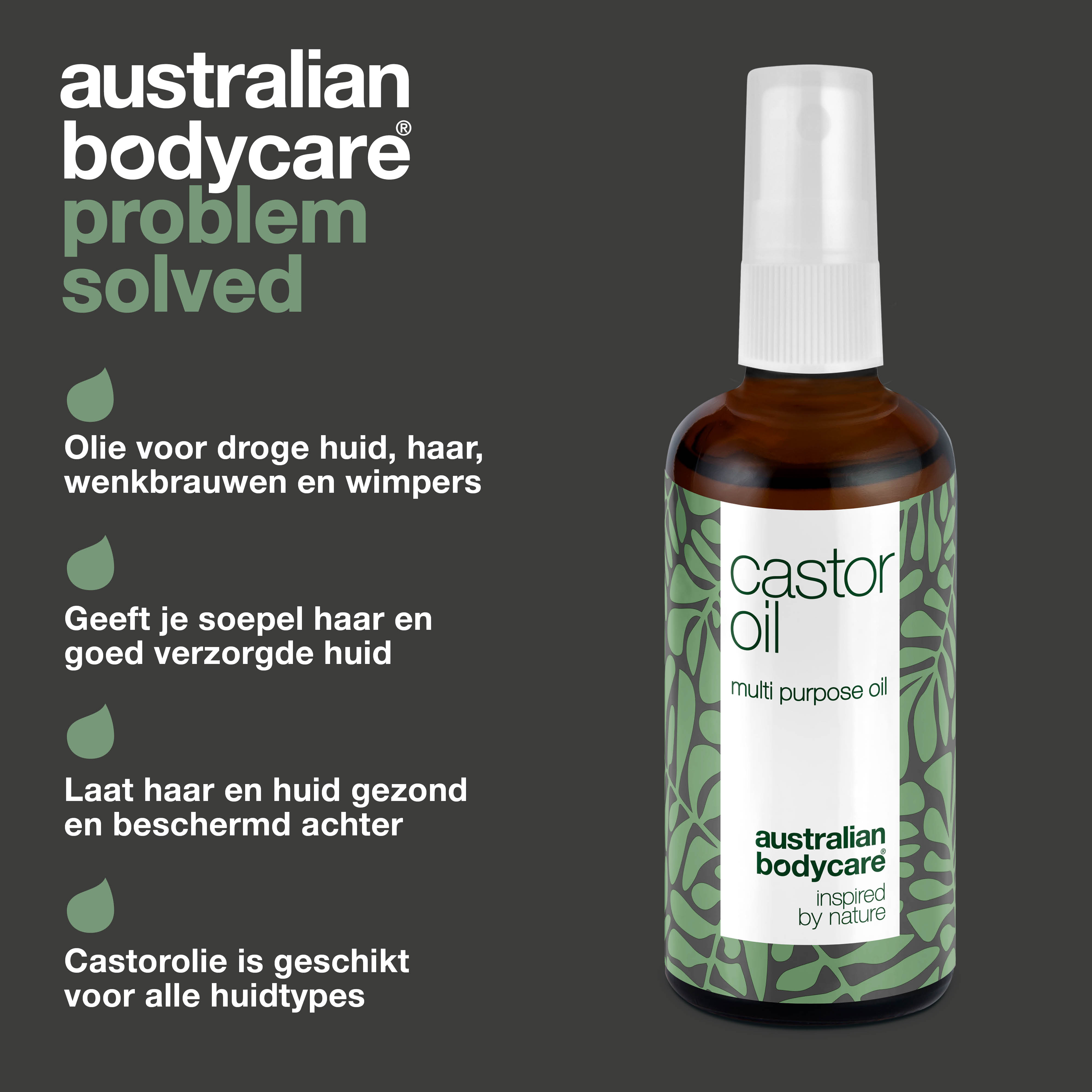 Castor Olie - Multi olie voor haar en huid — Ricinusolie voor droge huid, haar, wenkbrauwen en wimpers