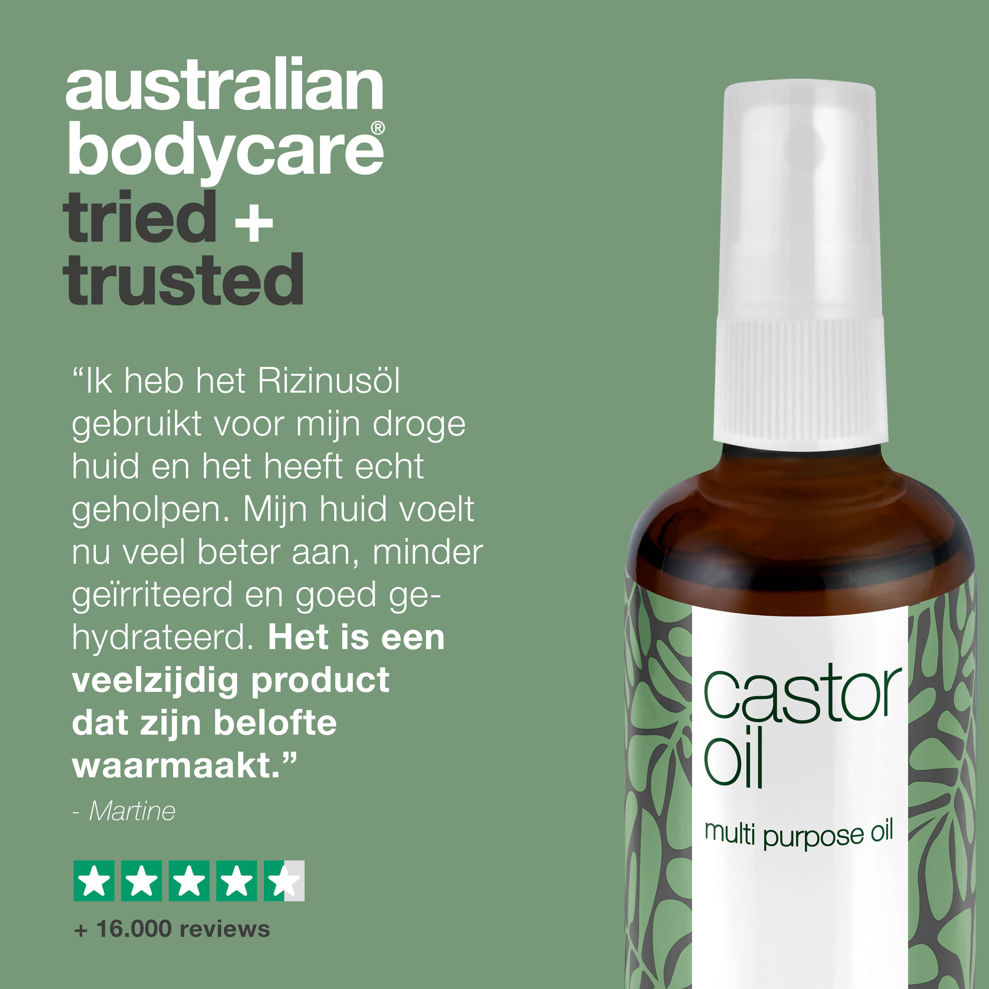 Castor Olie - Multi olie voor haar en huid — Ricinusolie voor droge huid, haar, wenkbrauwen en wimpers