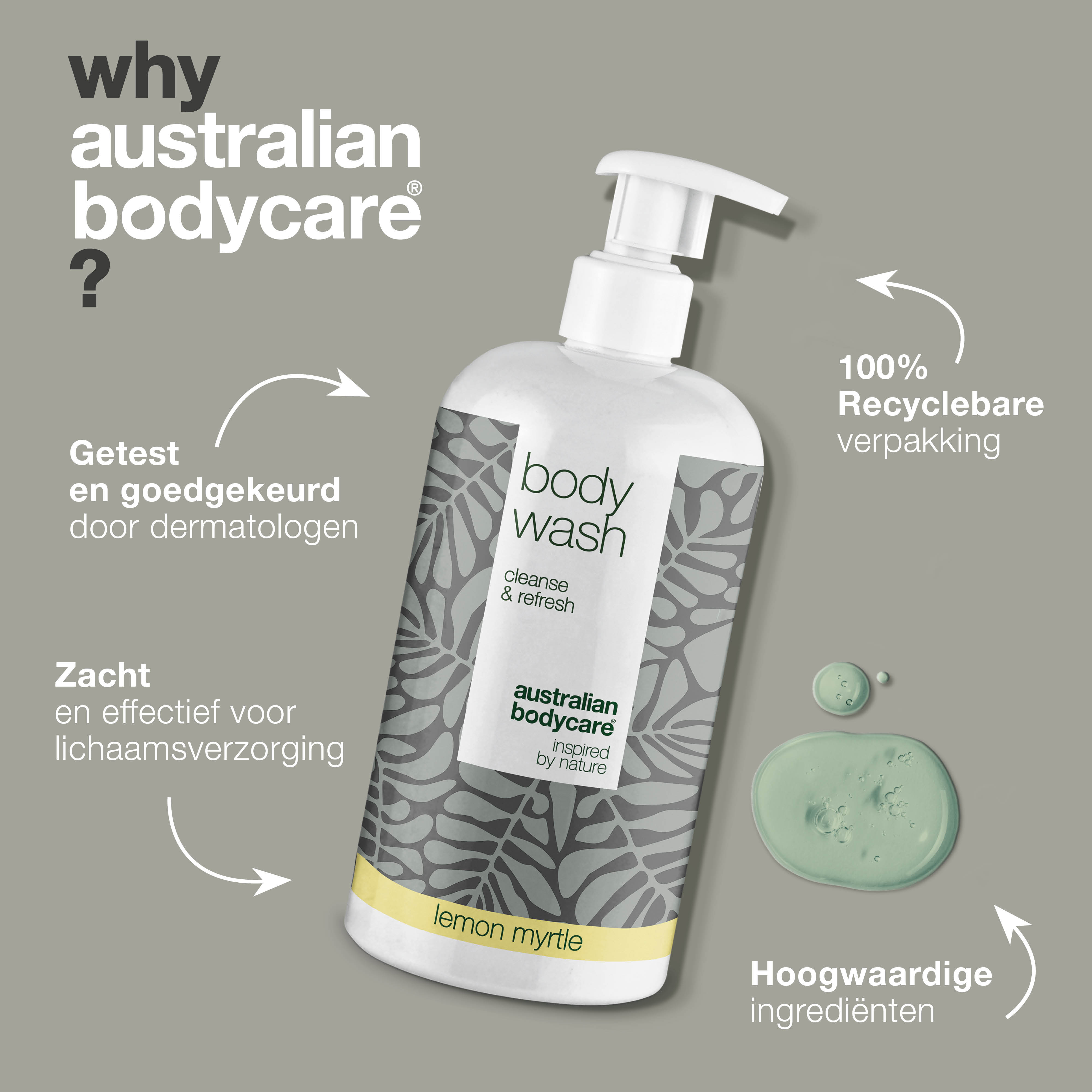 4 Tea Tree Body Wash Lemon Myrthe 500 ml voor de prijs van 3 - pakketaanbieding — Pakketaanbieding met 4 Body Wash (500 ml): Tea Tree Olie Lemon Myrthe