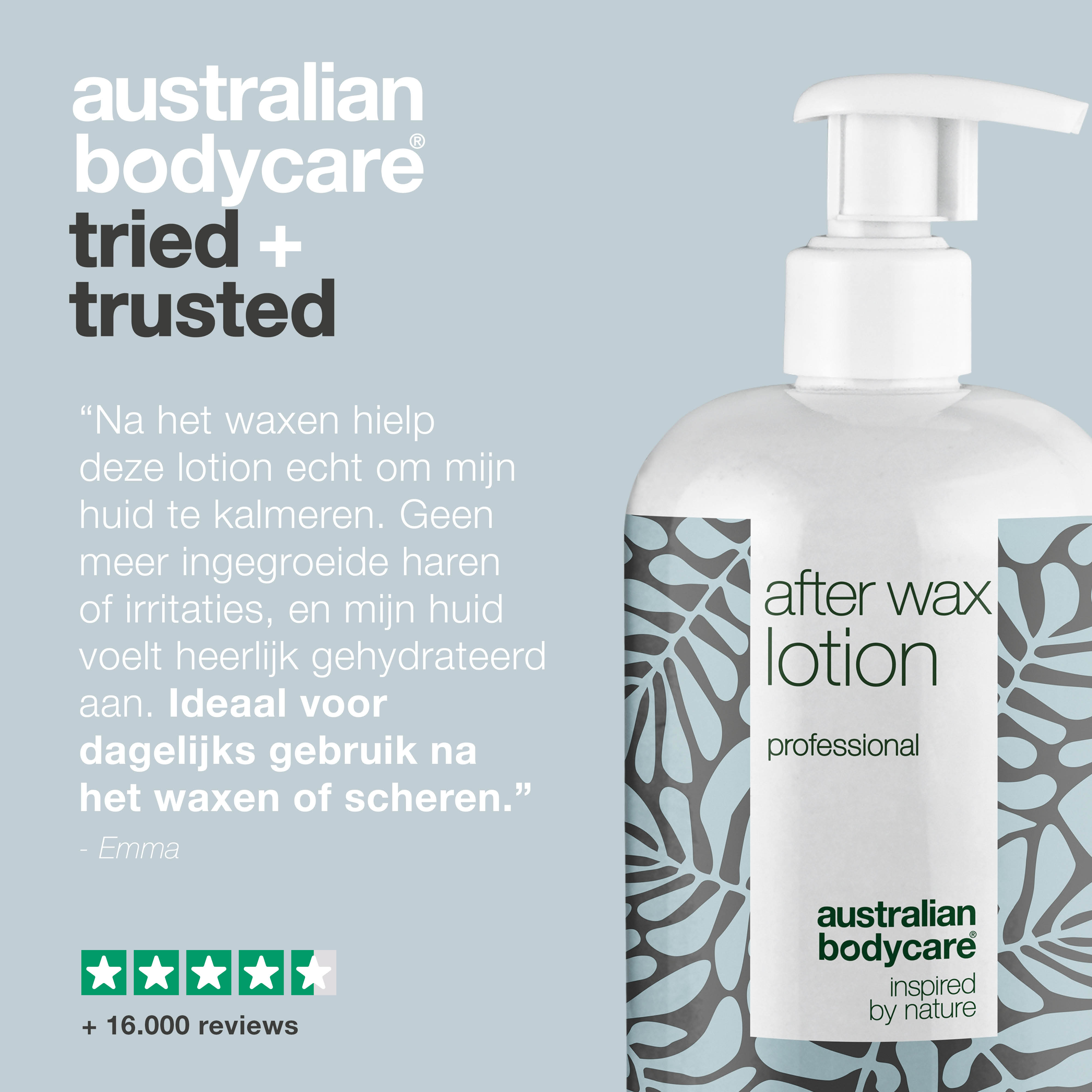 After Wax Lotion — Lotion om te gebruiken na het waxen, bikini wax en een brazilian wax