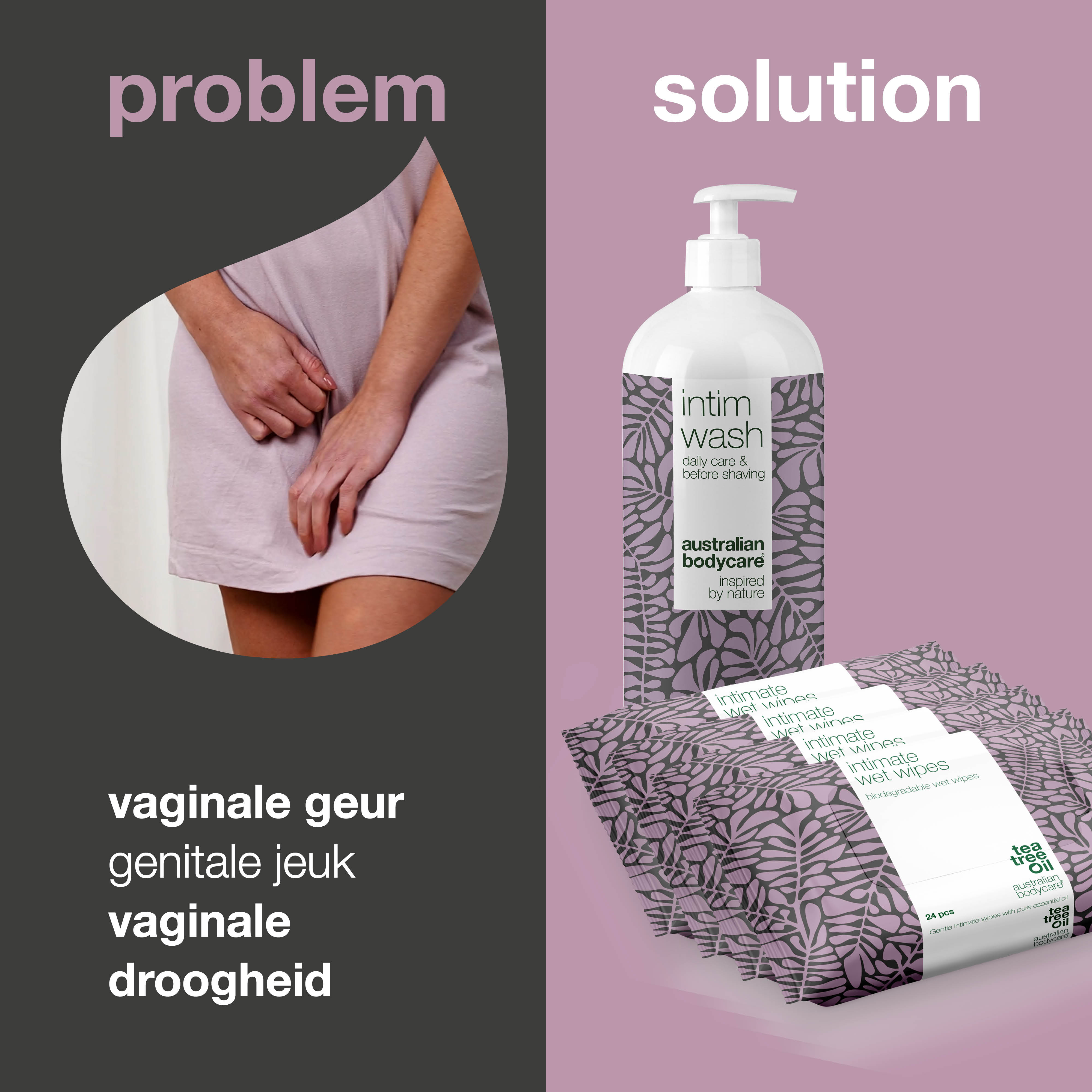 Pakket voor optimale intieme hygiëne — Verzorgingsproducten tegen jeuk, branderigheid en geur