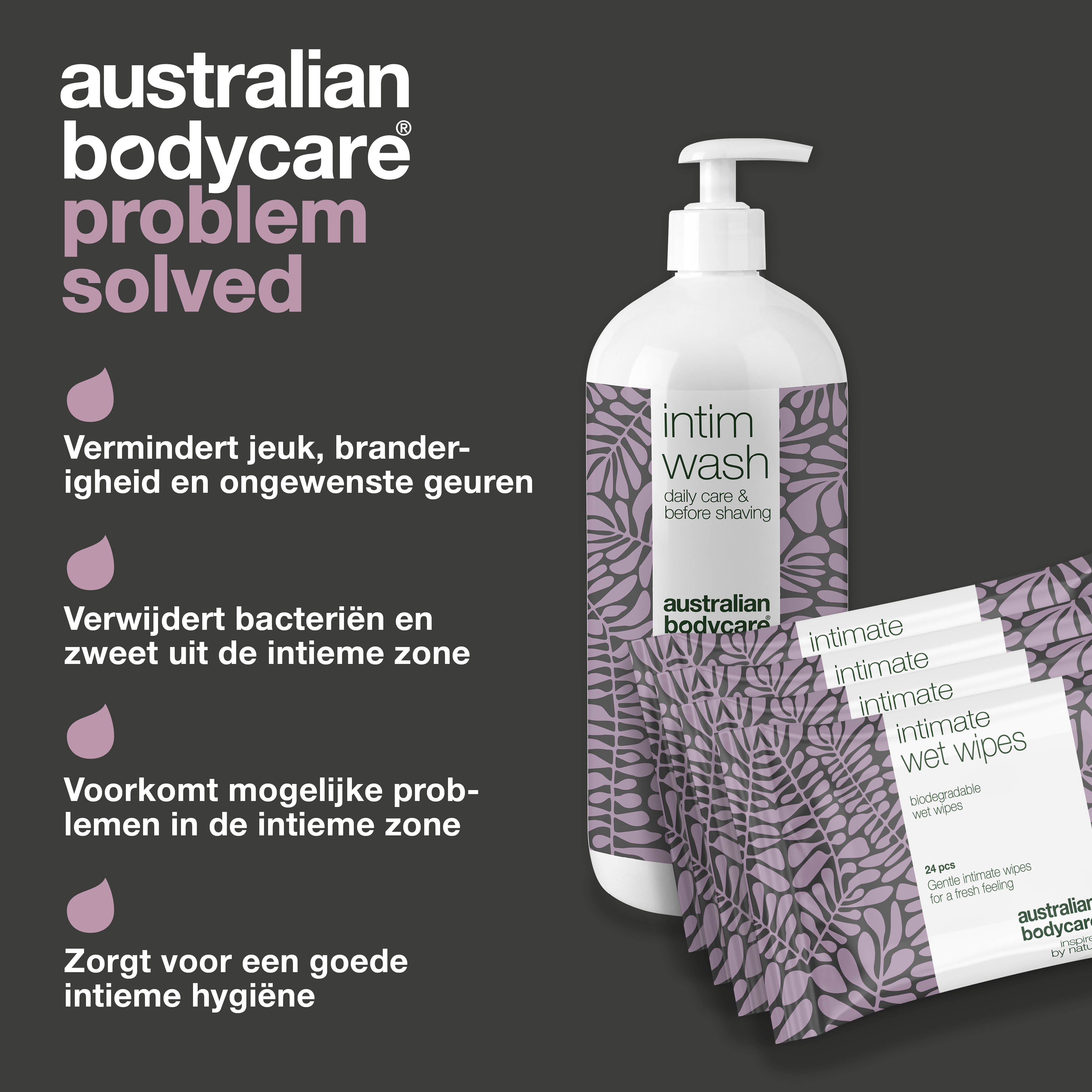 Pakket voor optimale intieme hygiëne — Verzorgingsproducten tegen jeuk, branderigheid en geur