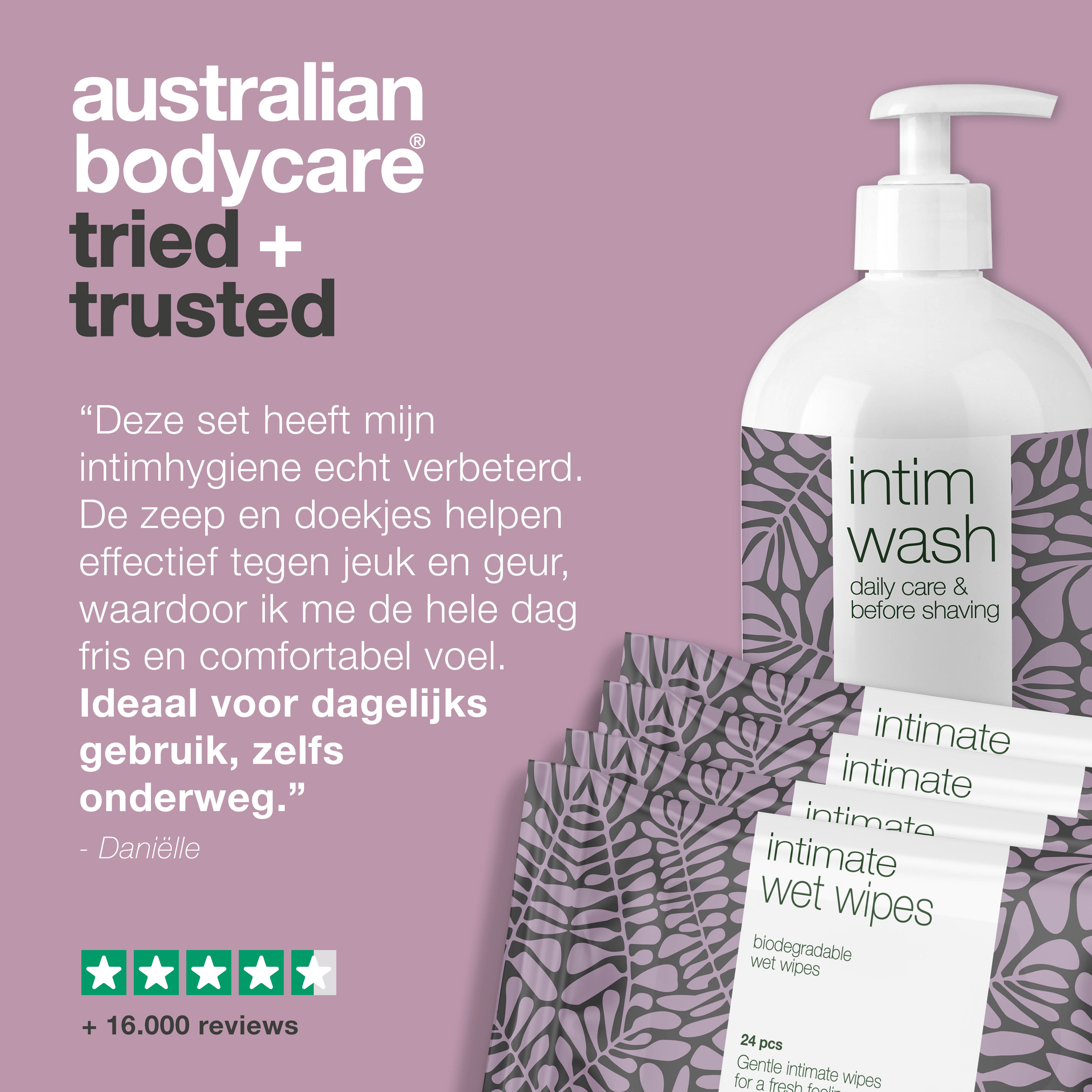 Pakket voor optimale intieme hygiëne — Verzorgingsproducten tegen jeuk, branderigheid en geur