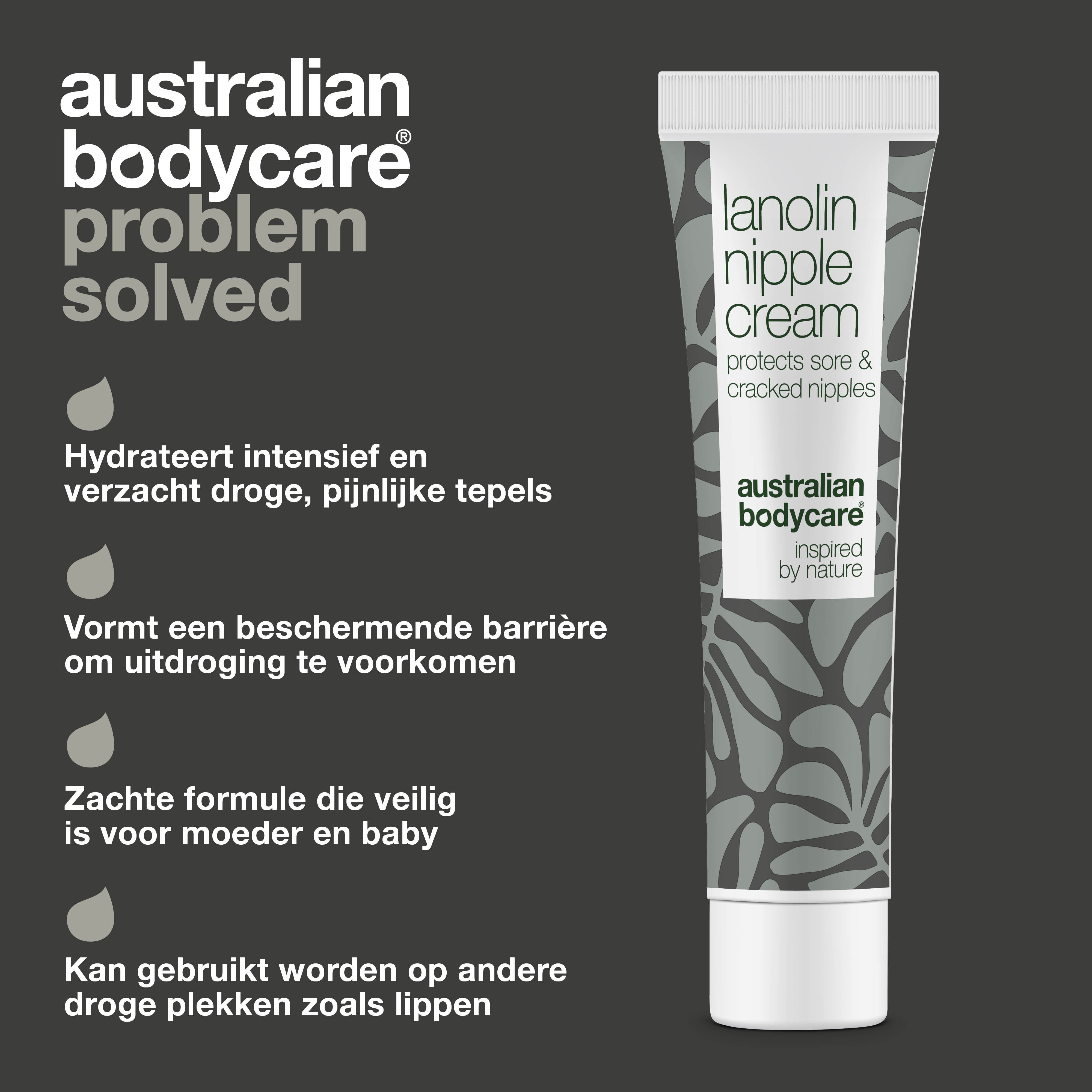 Lanoline Tepelcrème voor Droge en Gevoelige Huid — Bescherm en verzorg gevoelige tepels met lanolinecrème. Verzacht en hydrateert.