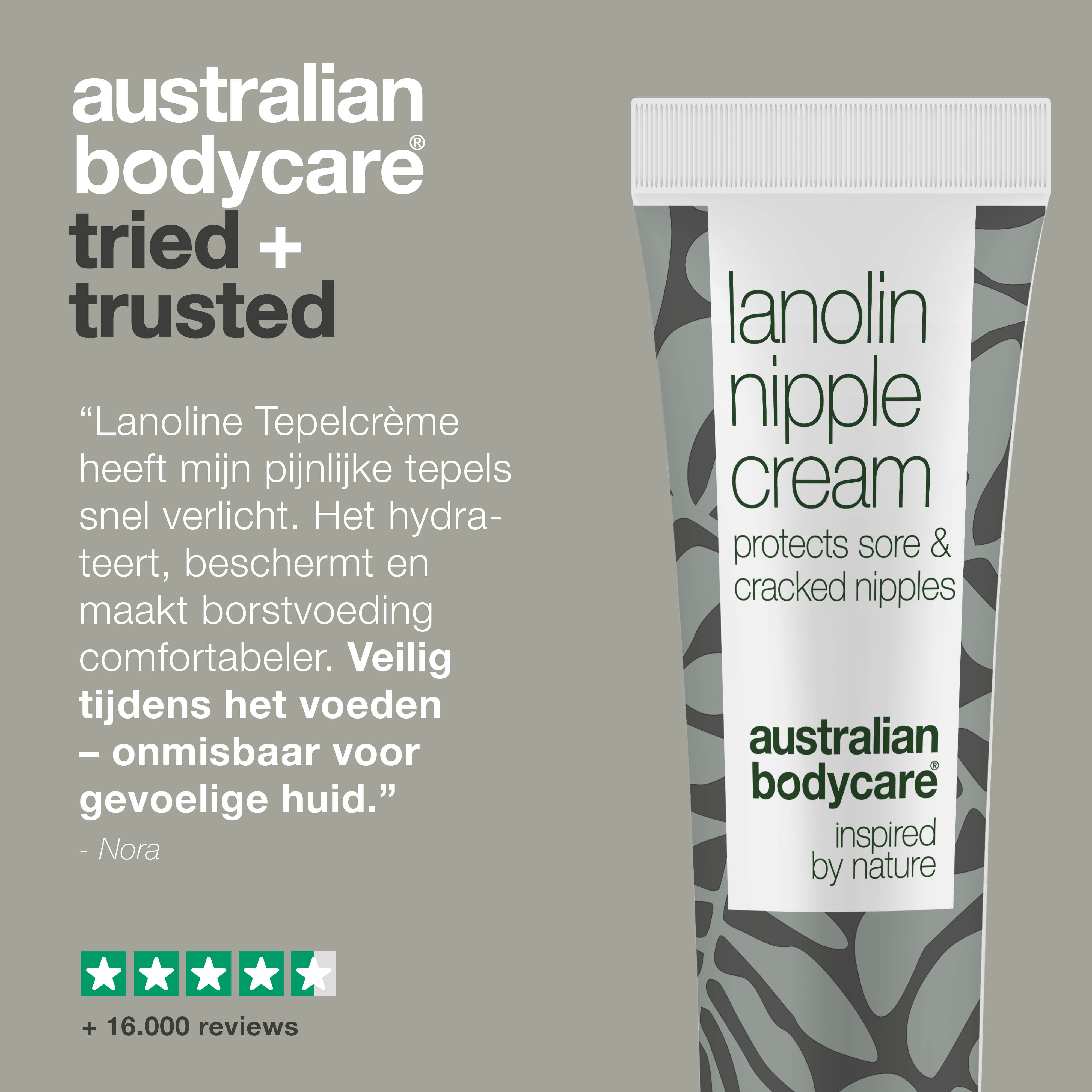 Lanoline Tepelcrème voor Droge en Gevoelige Huid — Bescherm en verzorg gevoelige tepels met lanolinecrème. Verzacht en hydrateert.