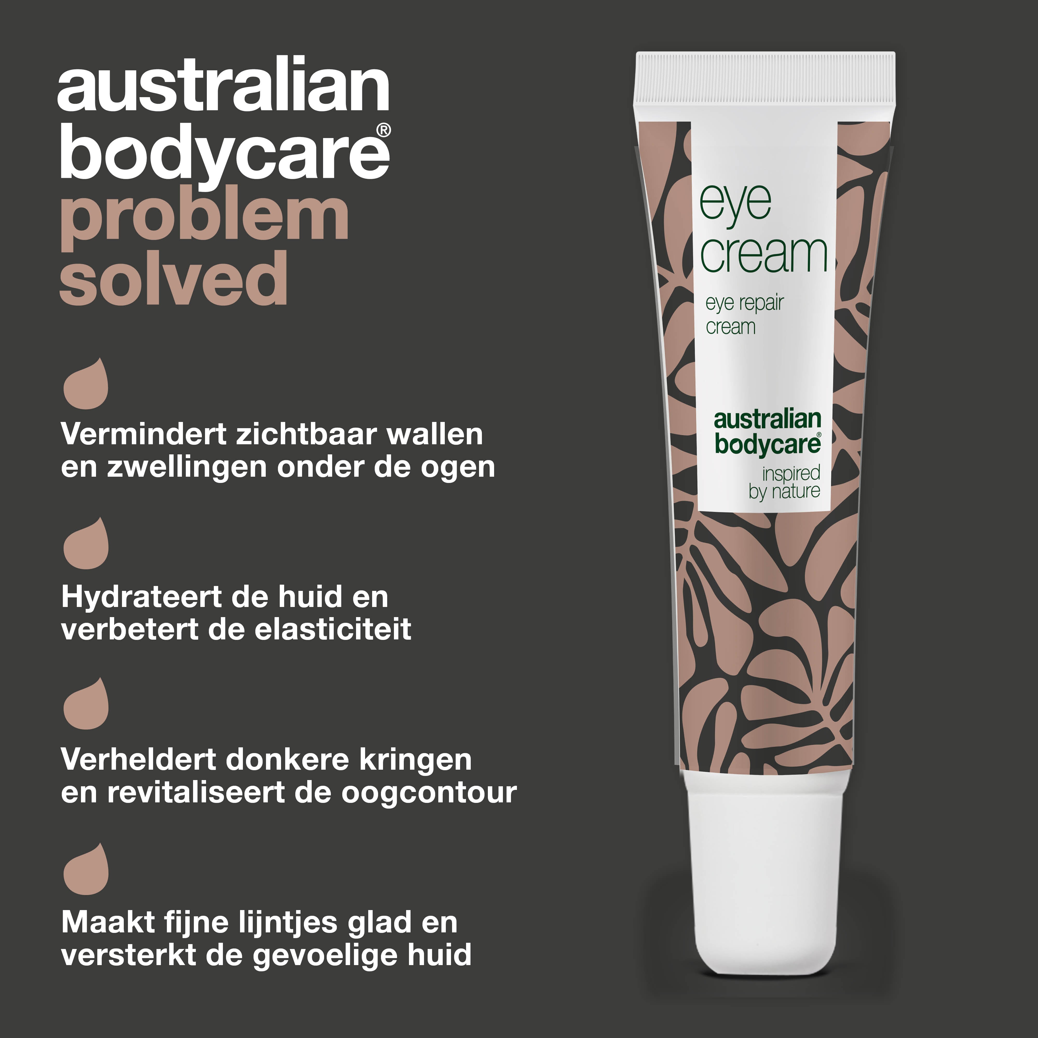 Oogcrème tegen donkere kringen, wallen en fijne lijntjes — Effectieve oogcrème die wallen en donkere kringen vermindert. Hydrateert en versterkt de huid voor een frisse uitstraling.