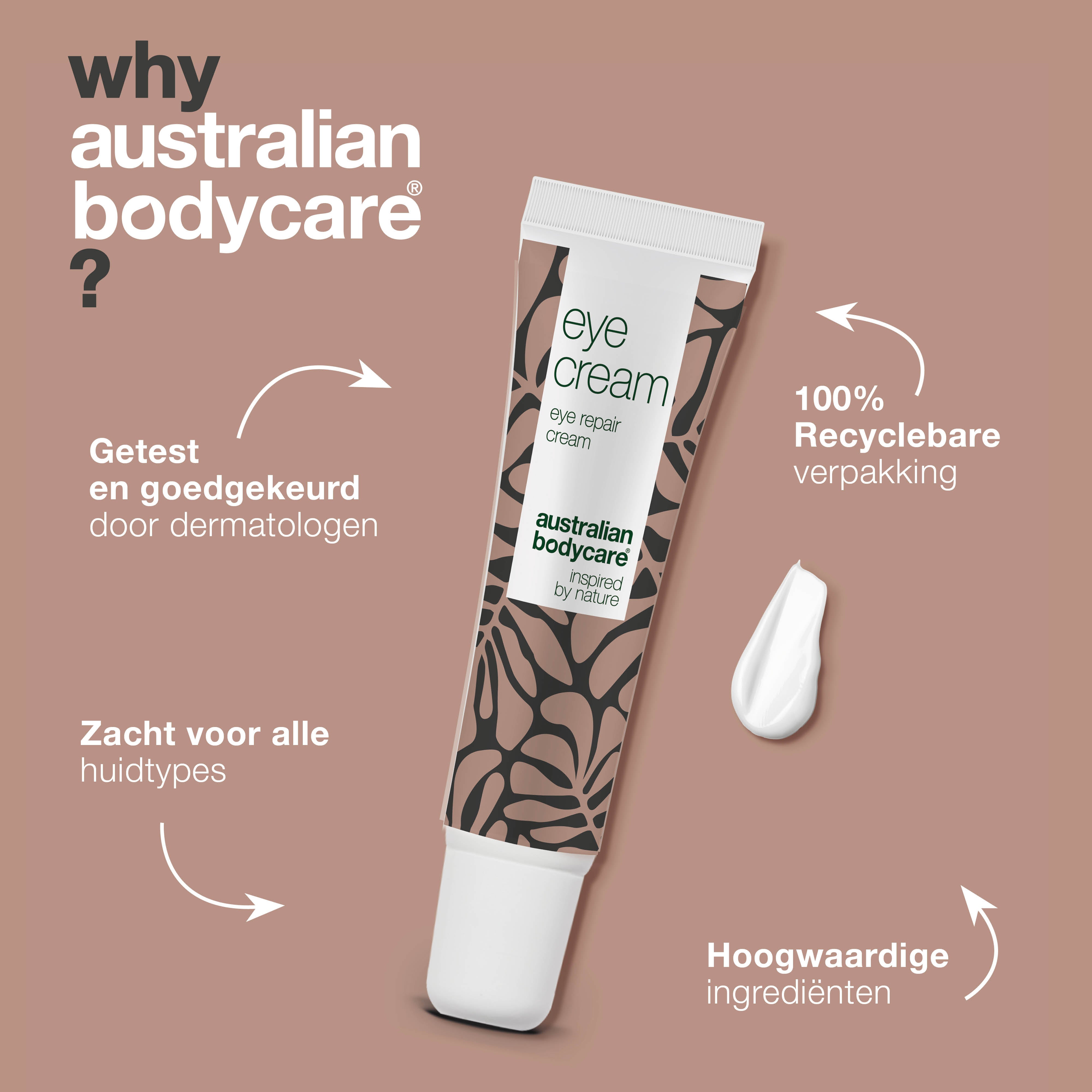 Oogcrème tegen donkere kringen, wallen en fijne lijntjes — Effectieve oogcrème die wallen en donkere kringen vermindert. Hydrateert en versterkt de huid voor een frisse uitstraling.