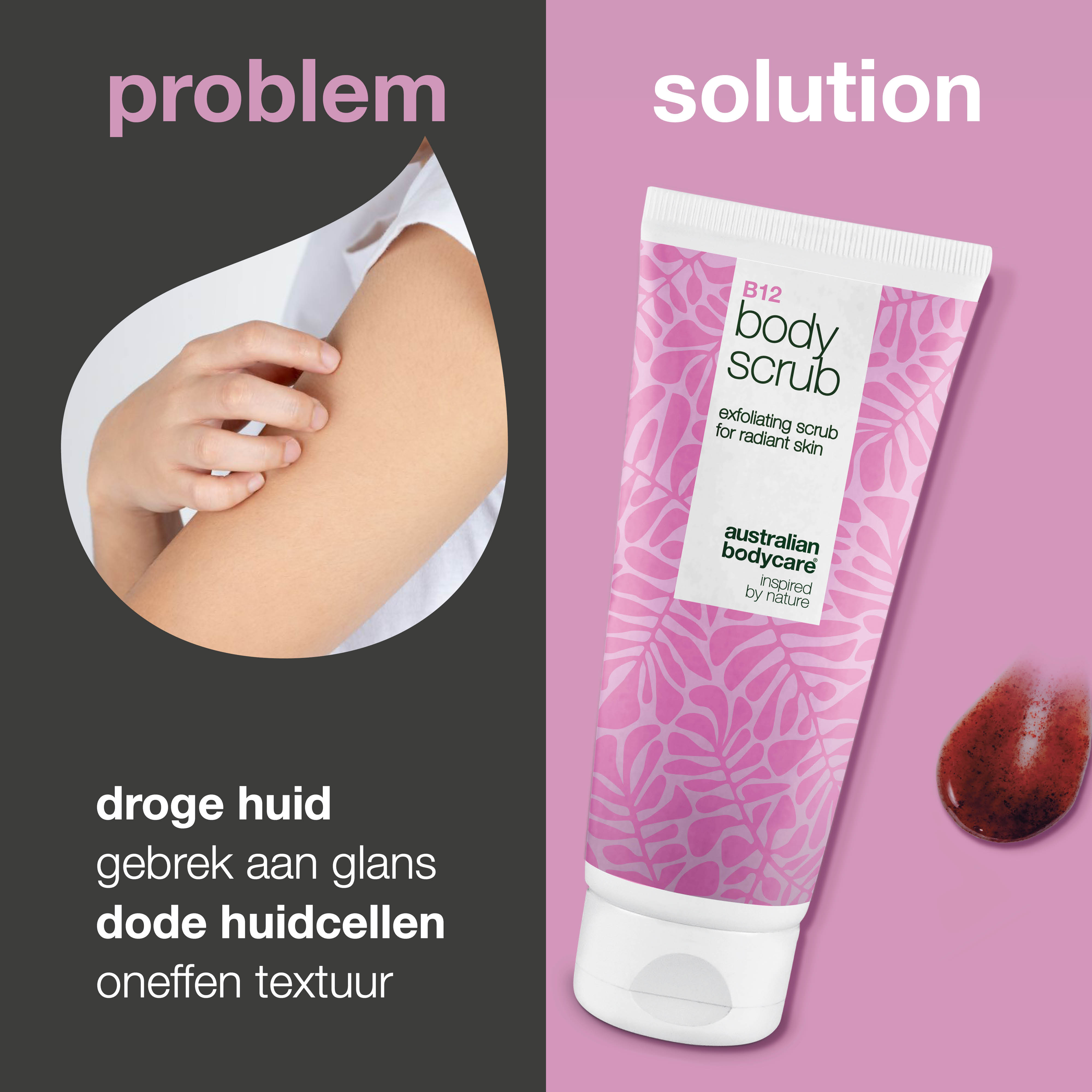 B12 Bodyscrub – Exfolieer en Hydrateer voor Stralende Huid — B12 Bodyscrub exfolieert zacht en hydrateert, voor een gladde, stralende huid.