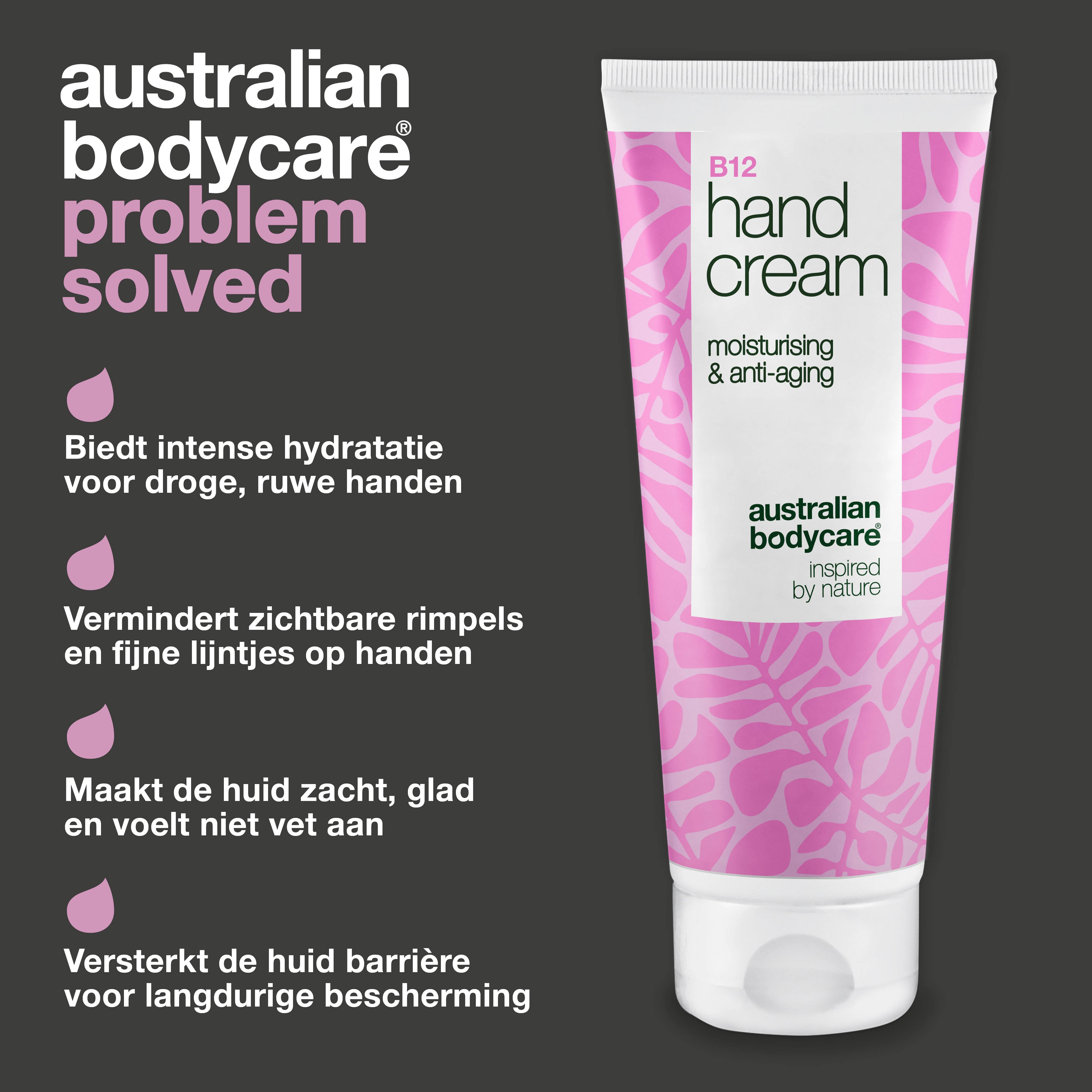 B12 Handcrème voor droge en gerimpelde handen – Hydratatie — Krijg gladde, zachte handen met B12 Handcrème. Vermindert droogte en rimpels met intensieve hydratatie.