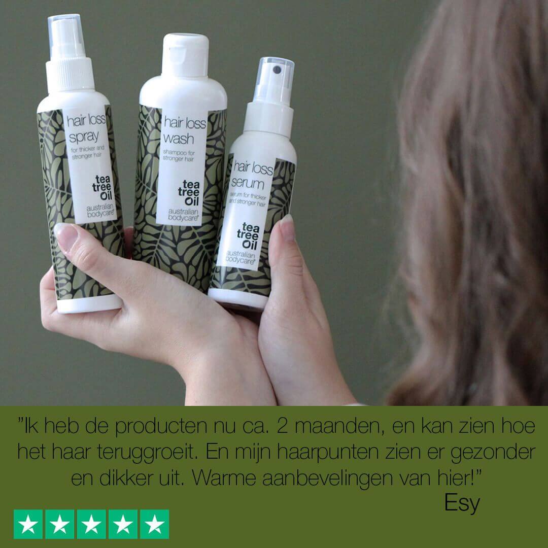 Haaruitvalpakket met haarvitamines voor haaruitval en dun haar - Haaruitvalproducten met Biotine, Tea Tree Olie en Capilia Longa