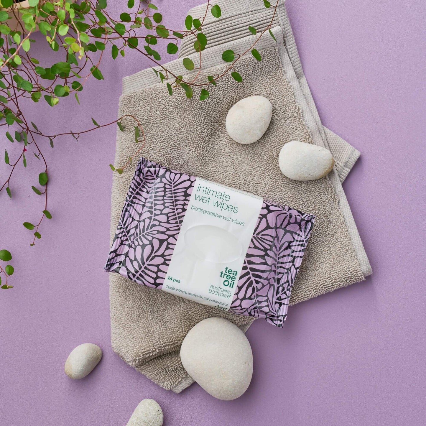 Vochtige doekjes voor de intieme zone met Tea Tree Olie 24 stuks - voor de dagelijkse verzorging van de intieme zone tegen ongewenste geurtjes, jeuk en droogheid