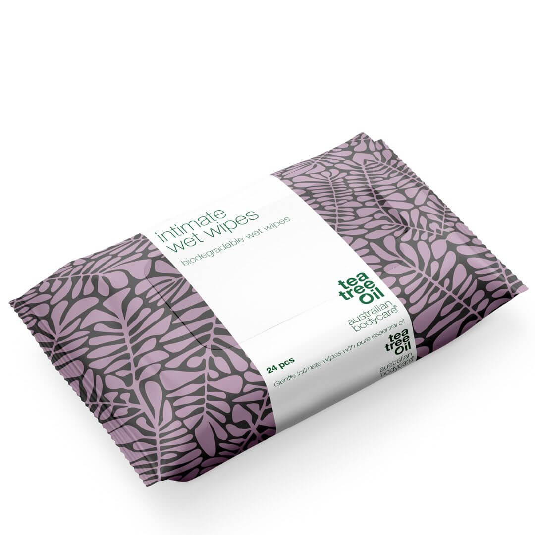 Vochtige doekjes voor de intieme zone met Tea Tree Olie 24 stuks - voor de dagelijkse verzorging van de intieme zone tegen ongewenste geurtjes, jeuk en droogheid