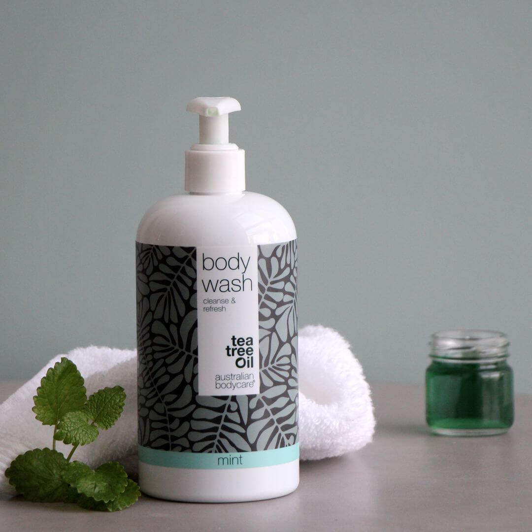 4 Tea Tree Body Wash Mint 500 ml voor de prijs van 3 — pakketaanbieding - Pakketaanbieding met 4 Body Wash (500 ml): Tea Tree Olie Mint
