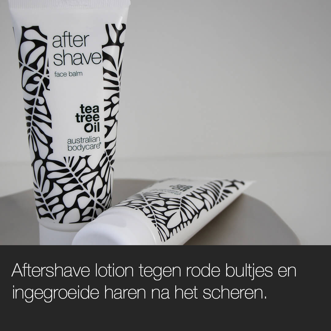 Aftershave Balsem voor je gezicht - Aftershave lotion tegen rode bultjes en ingegroeide haren na het scheren