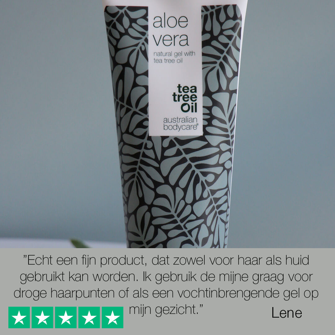 Puur Aloë Vera Gel met Tea Tree Olie - Jeuk verlichtende en verkoelende gel voor de verbrande en geïrriteerde huid en bij kleine wondjes