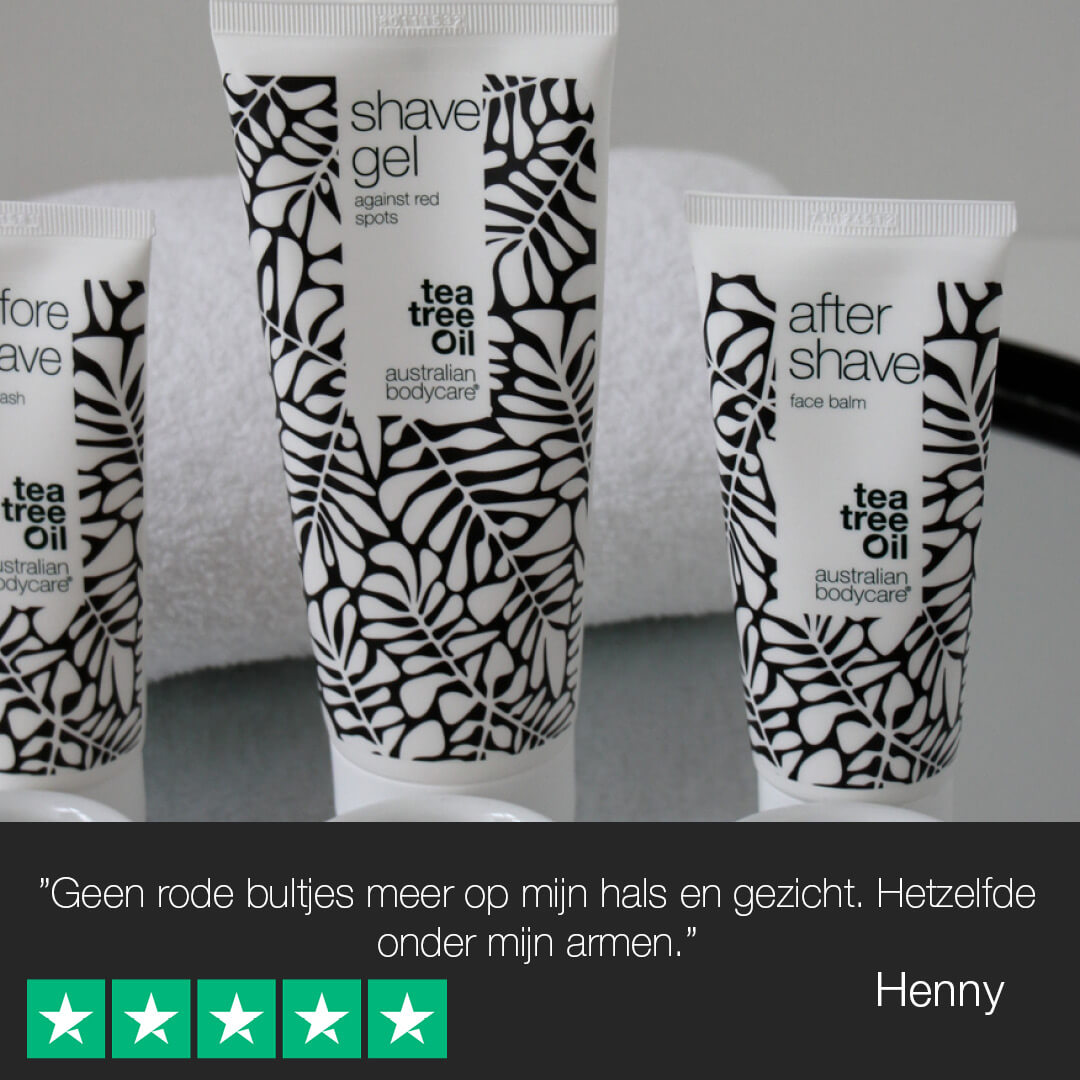 Transparante scheergel met Tea Tree Olie - Tegen rode bultjes en huidirritatie bij het scheren