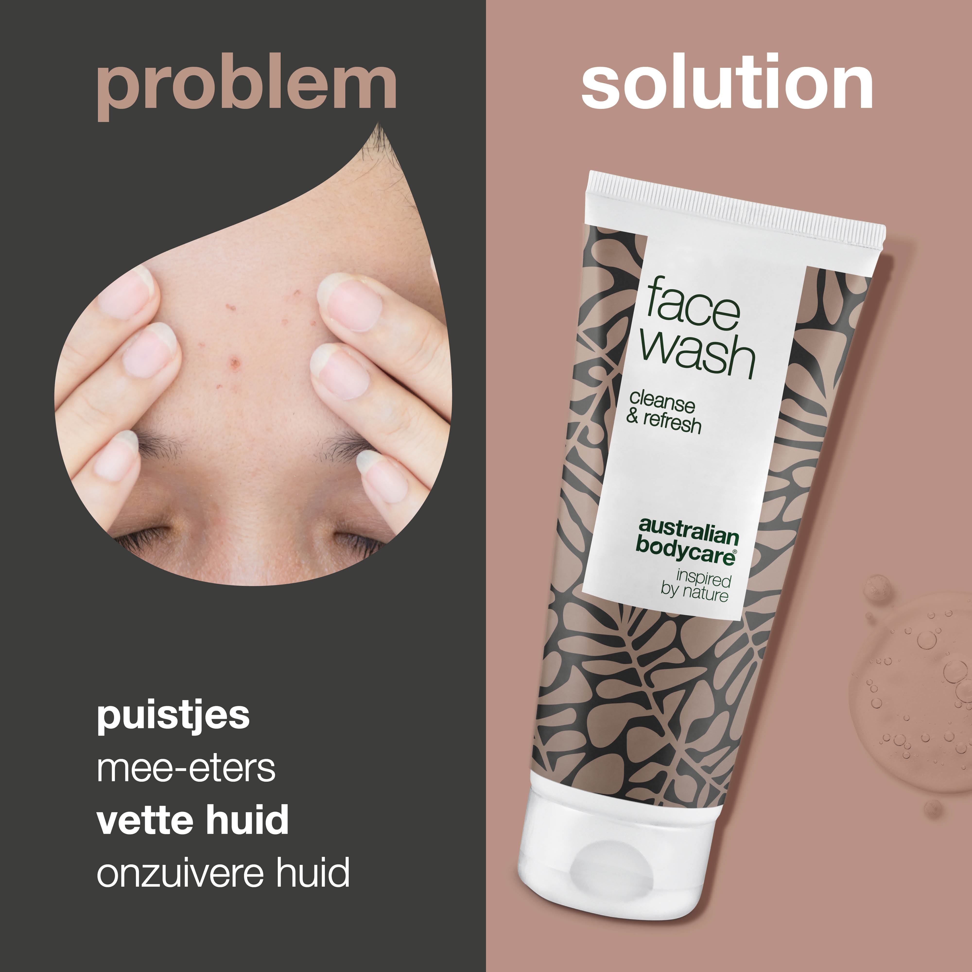 Anti-Puistjes Gezichtsreiniger — Face Wash tegen puistjes en mee-eters met Tea Tree Olie