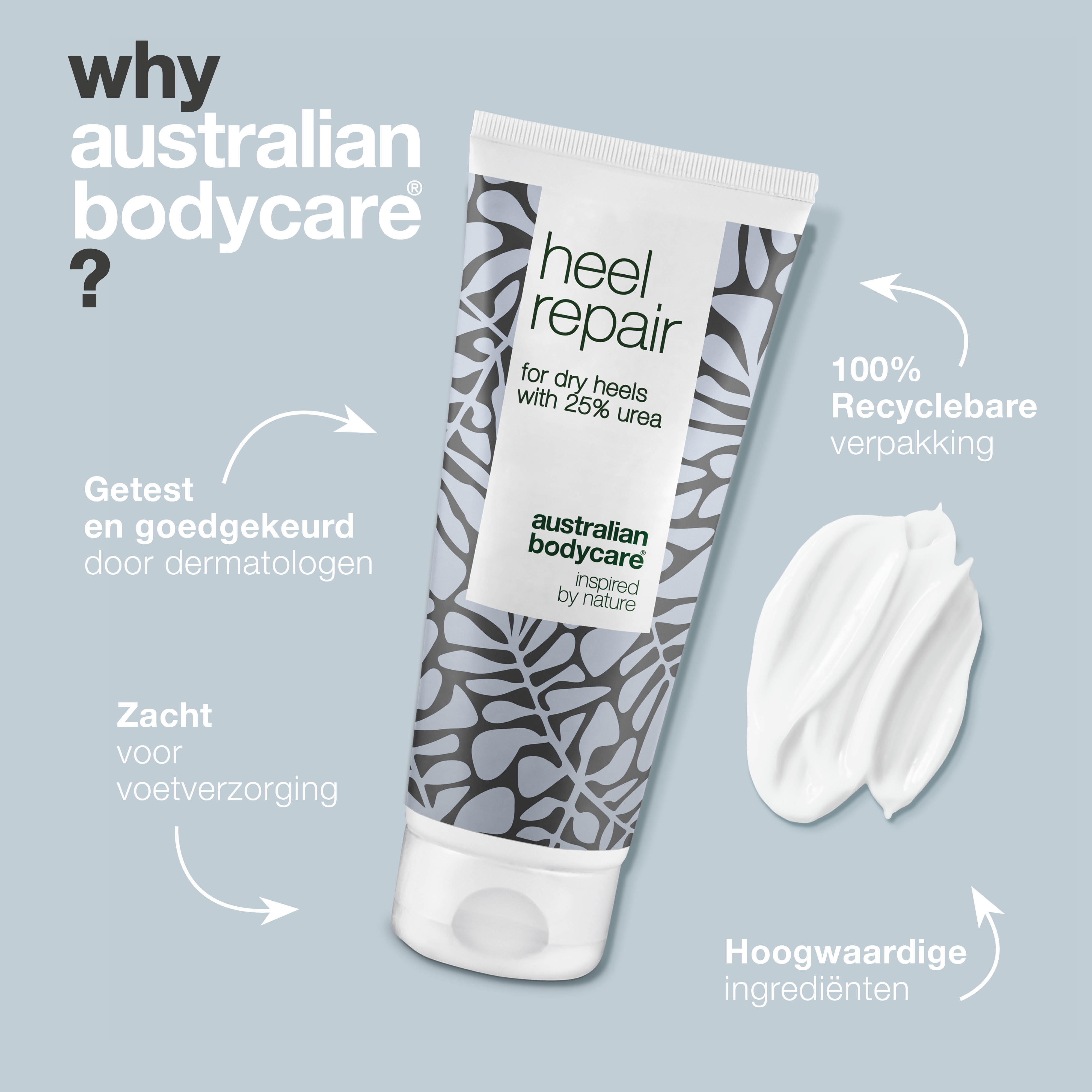 Hielkloven Crème met 25% Ureum — Intensieve hielcrème voor droge hielen en hielkloven