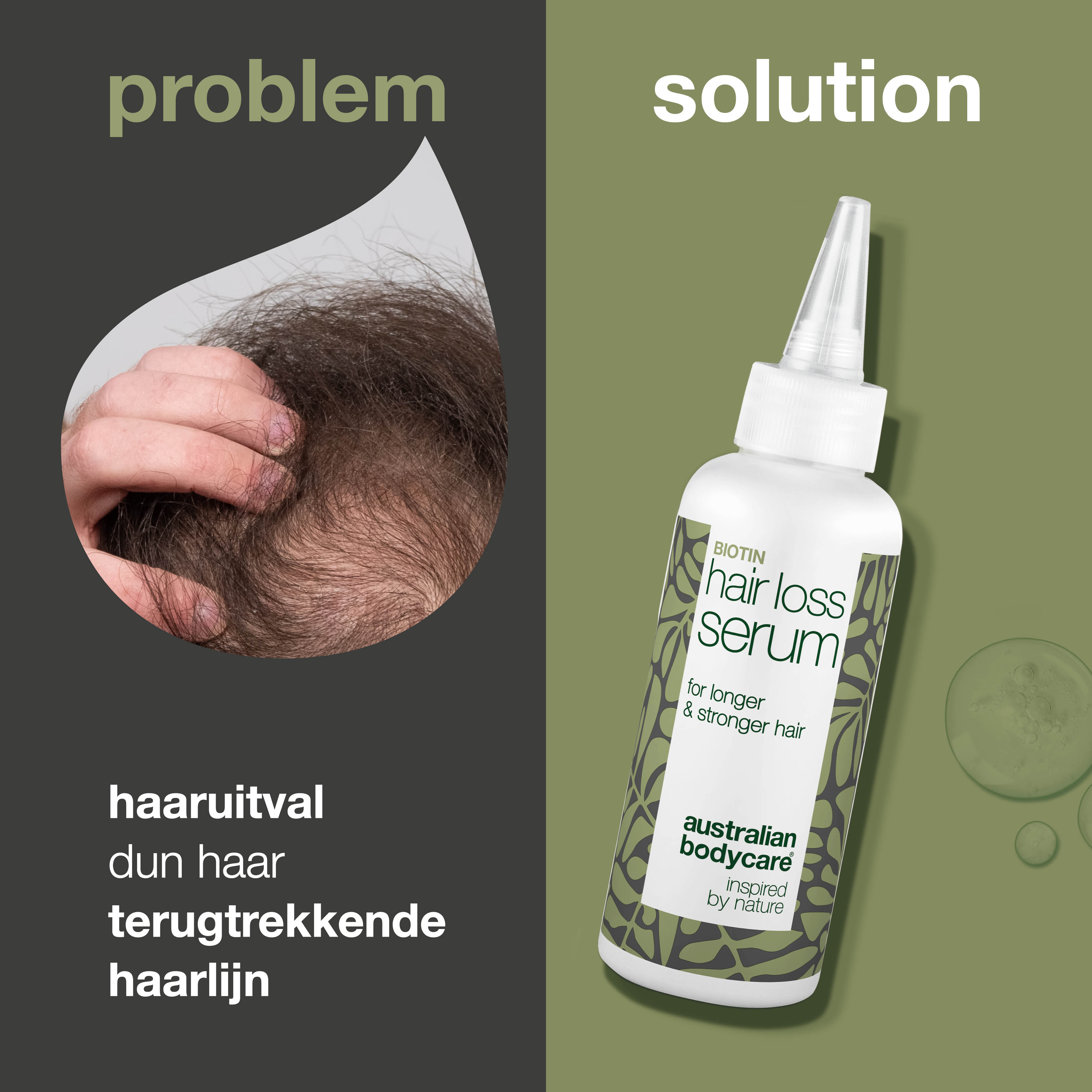 Haaruitval Serum — Serum voor de verzorging van haar dat dunner wordt en bij haarverlies