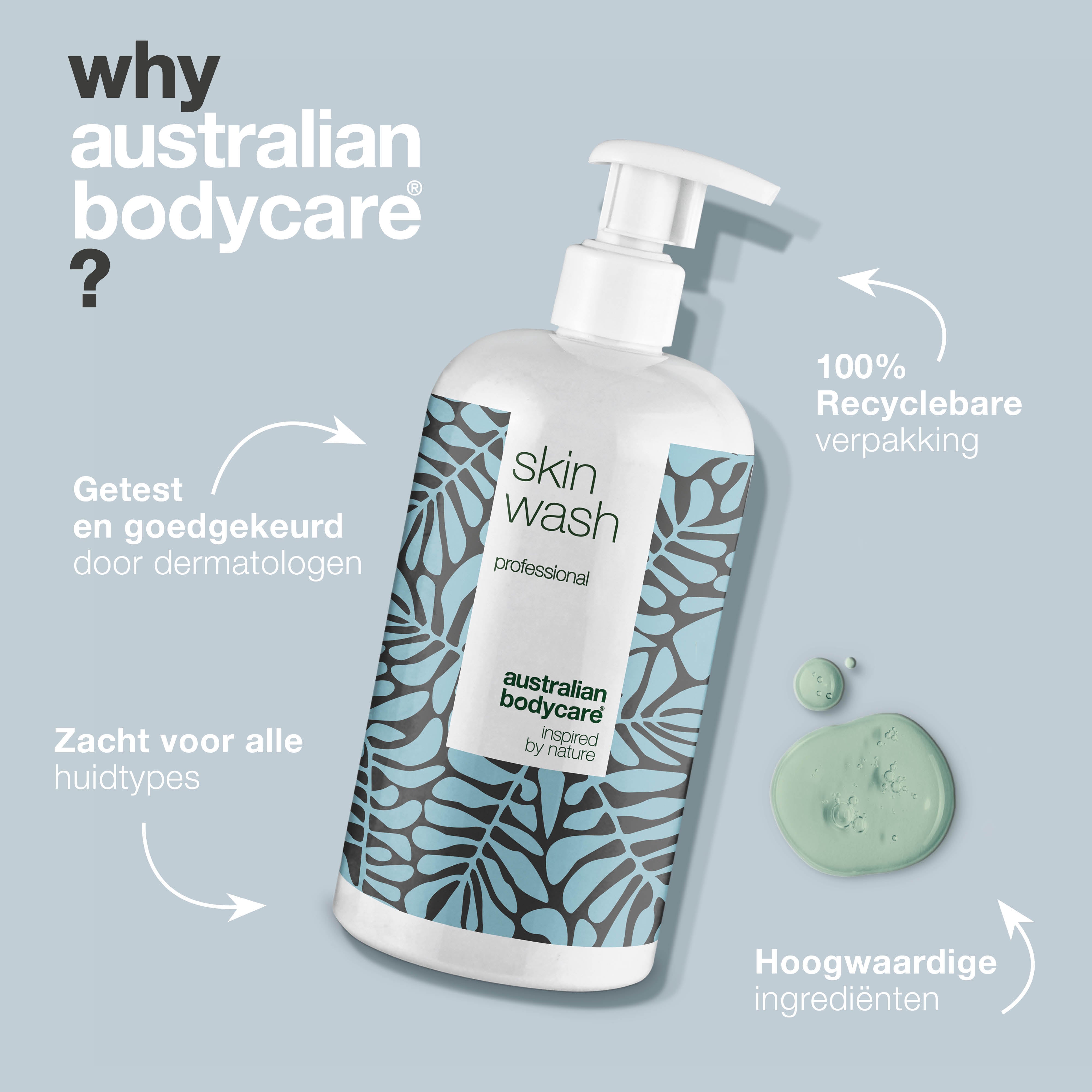 Professionele Skin Wash — Professionele body wash met Tea tree Olie van Australian Bodycare