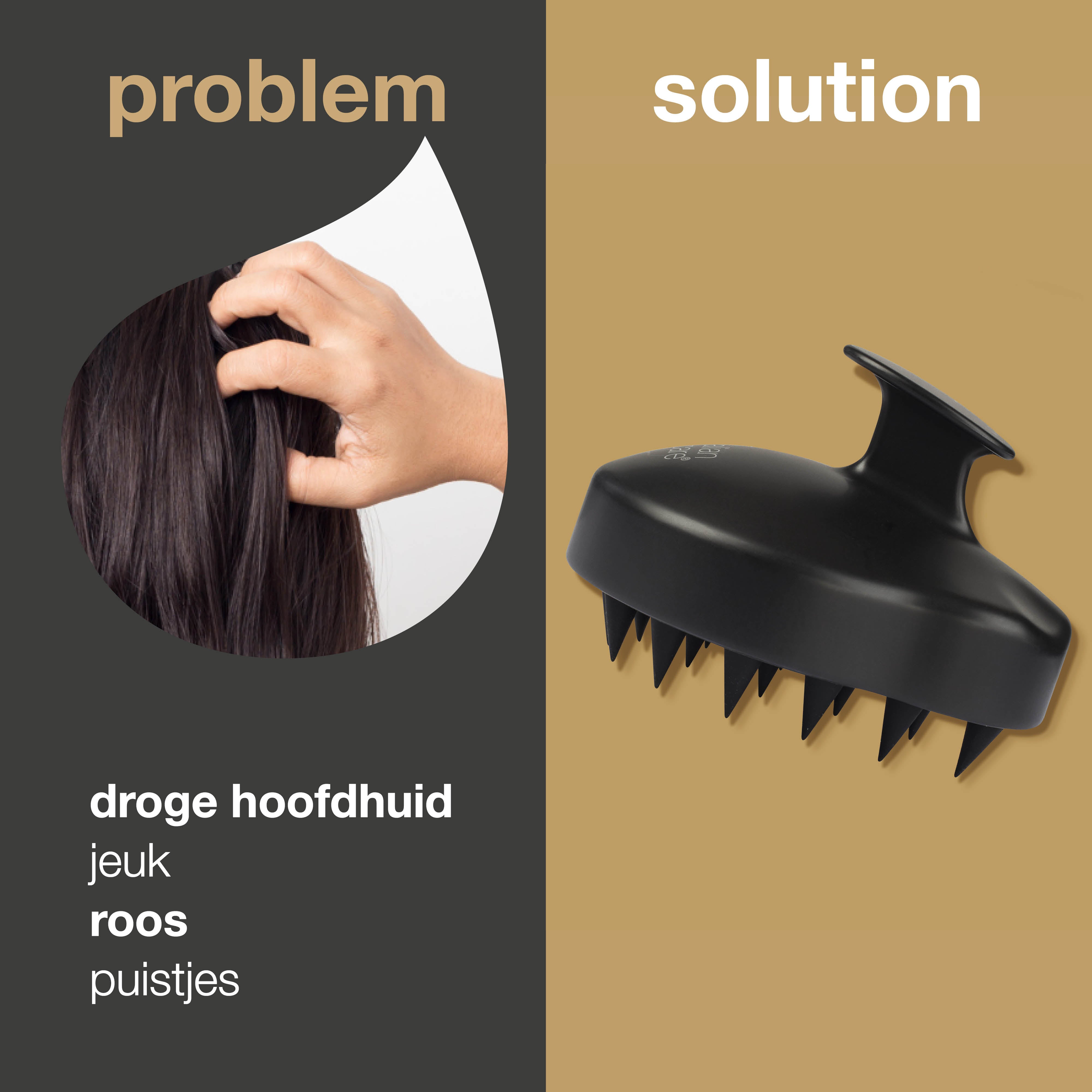 Scalp Massager - Scalp Brush voor droge hoofdhuid, bij roos of