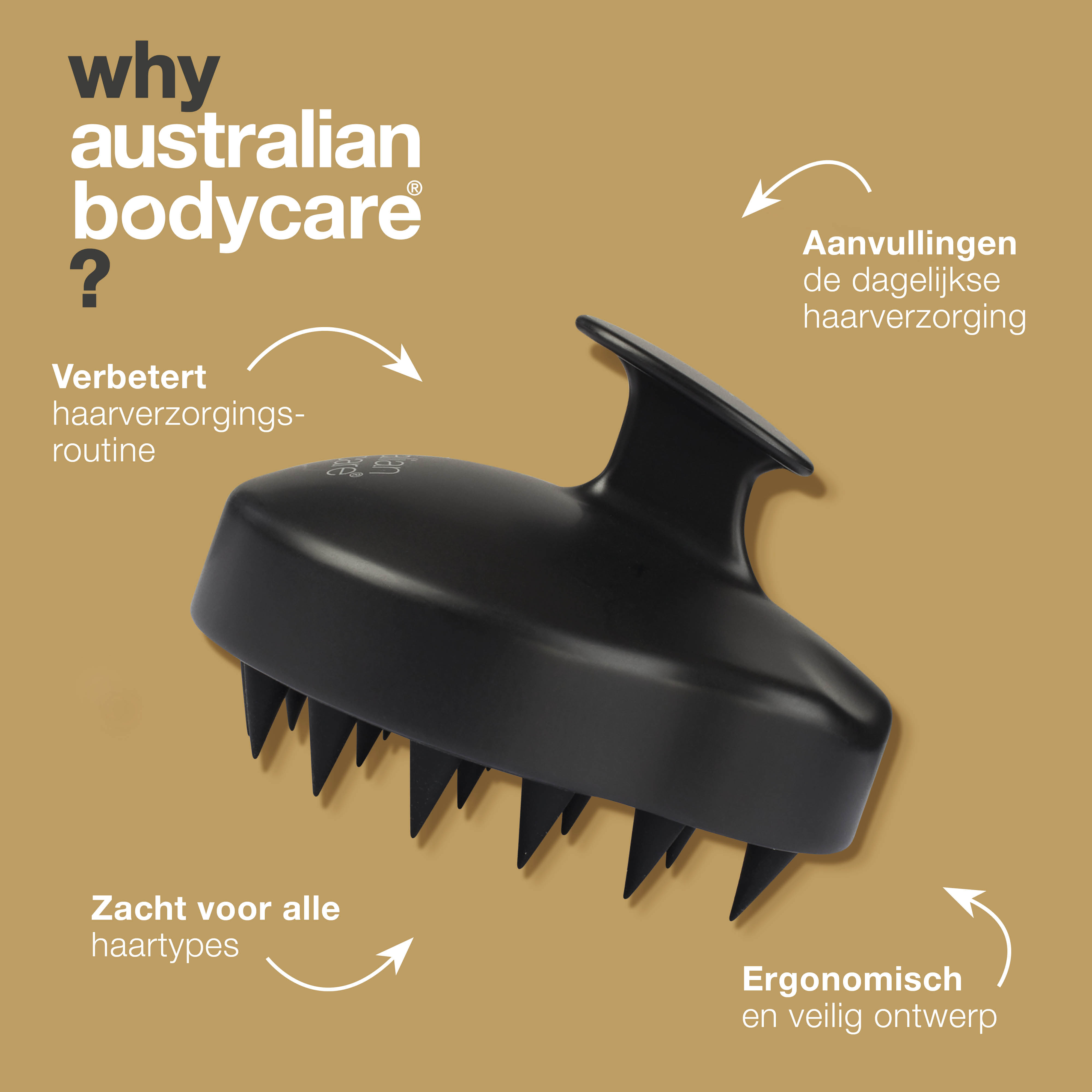 Scalp Brush voor een gezonde hoofdhuid — Scalp massager geschikt voor een droge hoofdhuid, bij roos of haaruitval