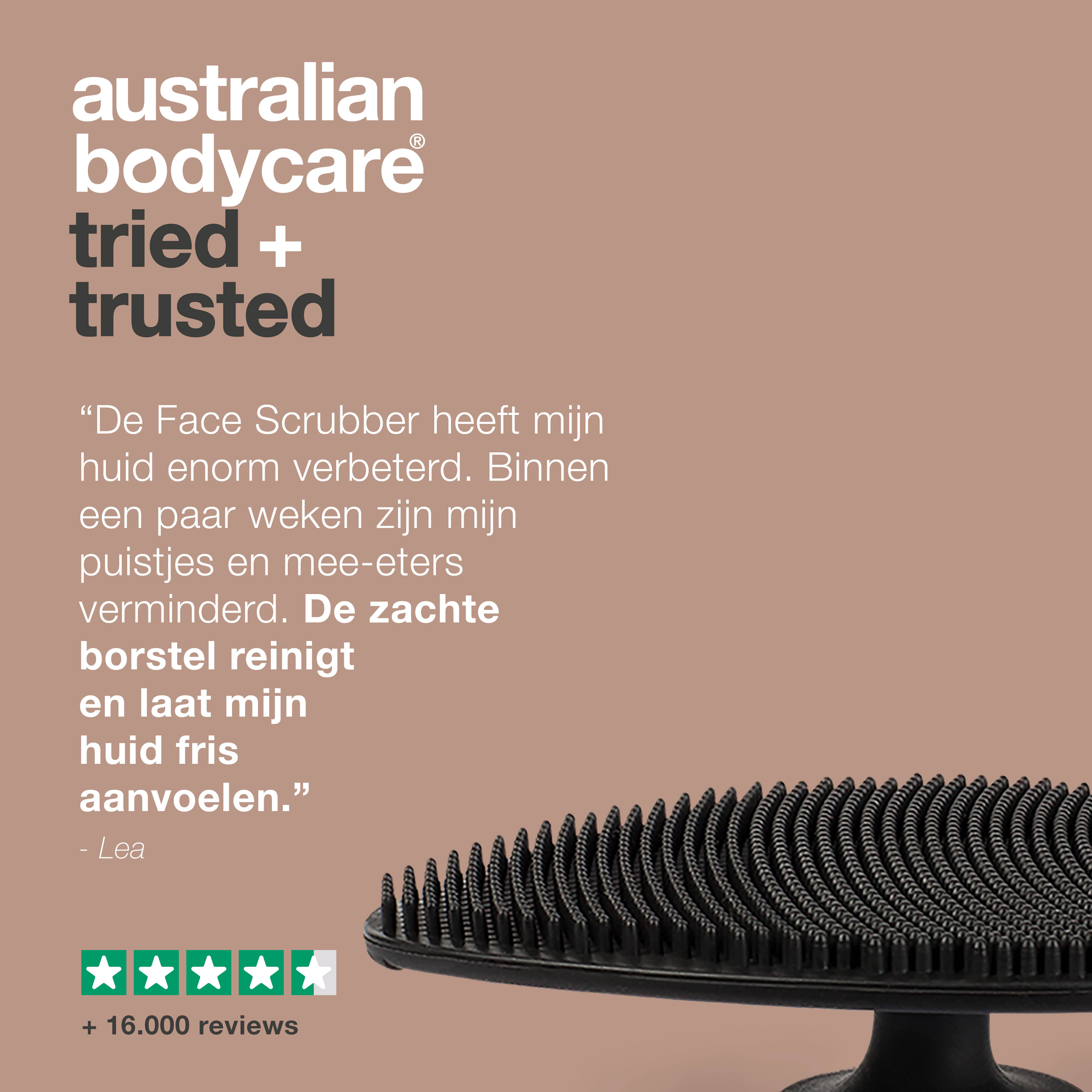 Anti-Puistjes Gezichtsborstel — Voor dagelijkse reiniging en peeling van onzuivere huid tegen puistjes en mee-eters.