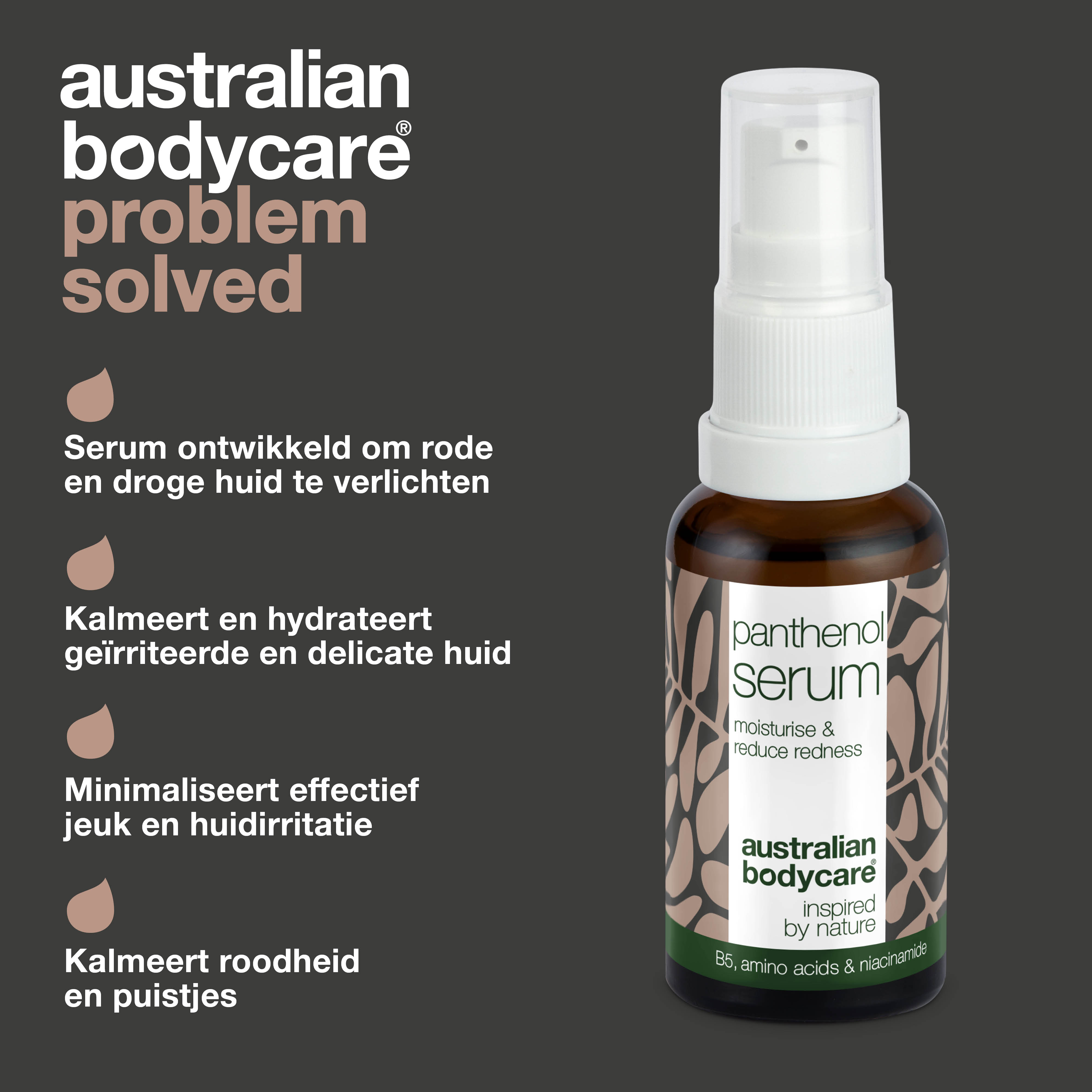 Panthenol serum voor een gevoelige huid en roodheid — Serum met provitamine B5 & niacinamide verzacht roodheid & rosacea