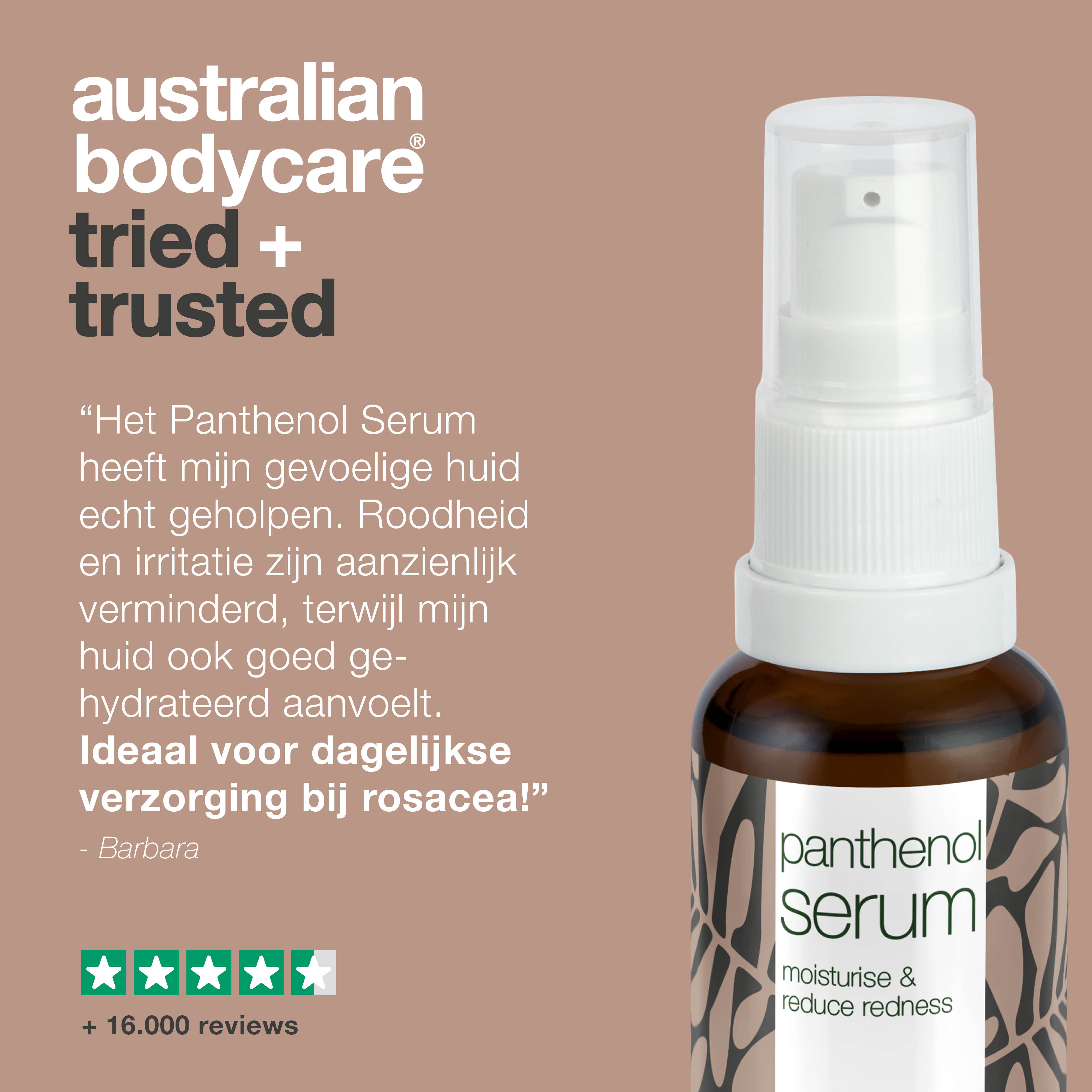 Panthenol serum voor een gevoelige huid en roodheid — Serum met provitamine B5 & niacinamide verzacht roodheid & rosacea