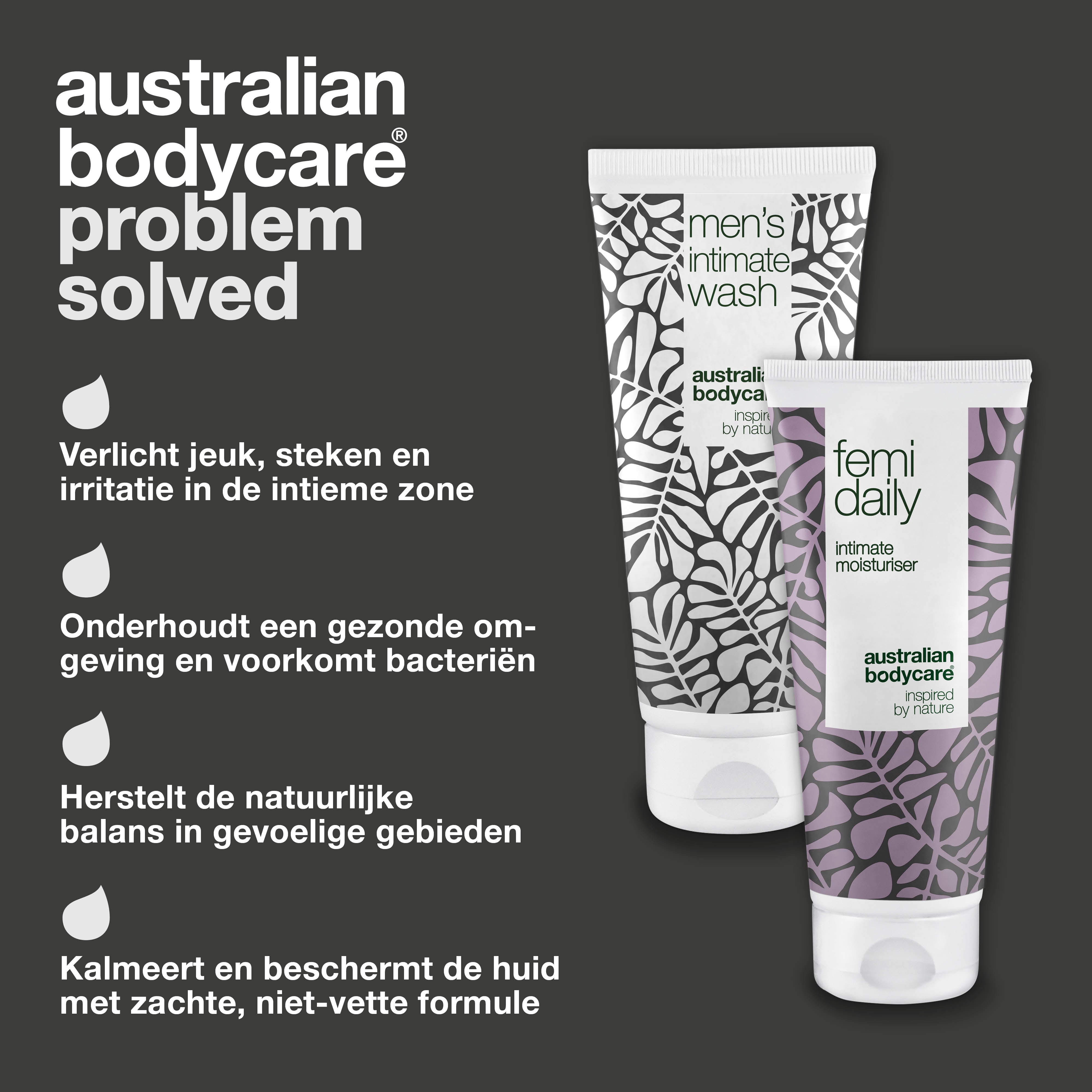 Australian Bodycare Gel & Zeep — Tegen jeuk aan de penis, in het kruis en in de lies