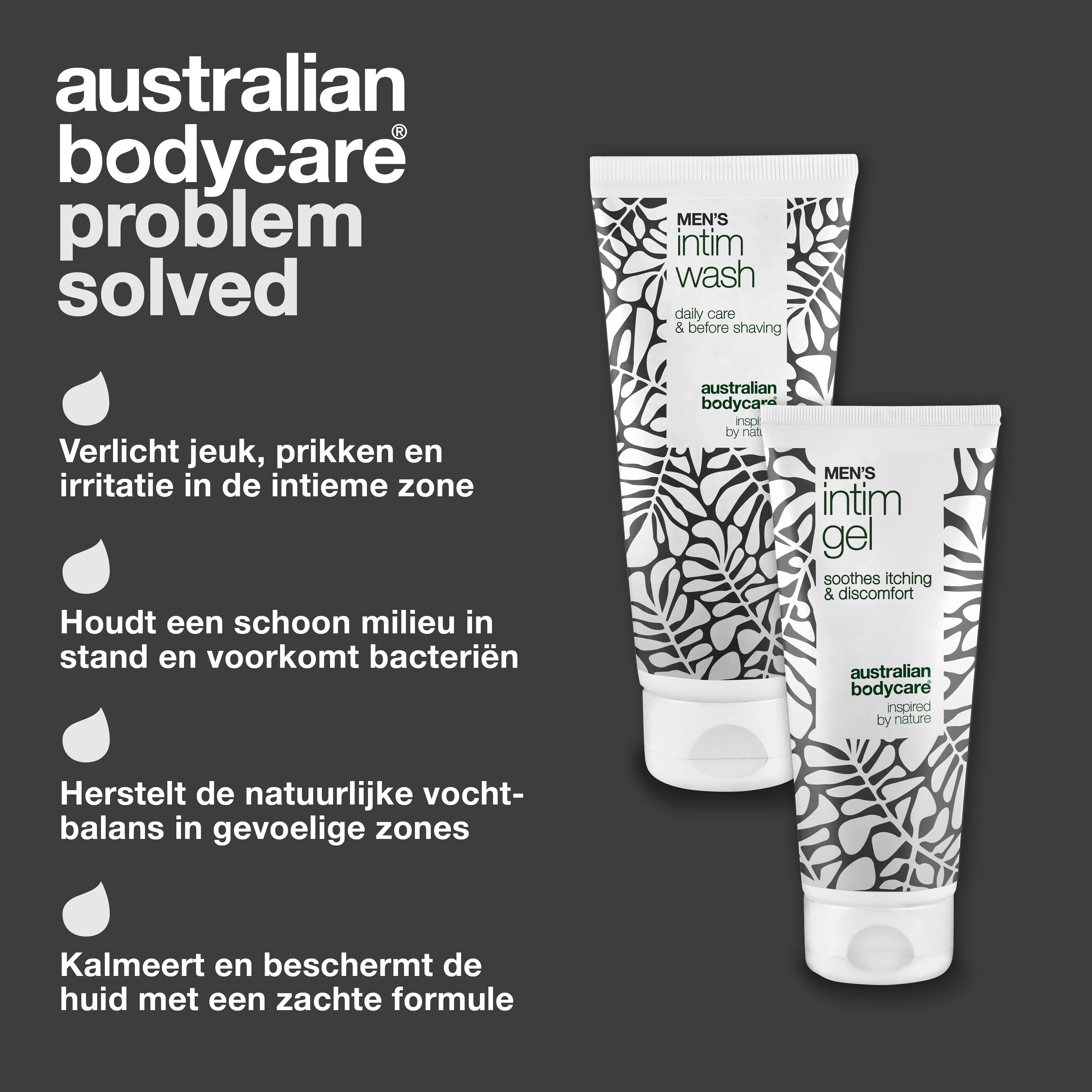 Australian Bodycare Gel & Zeep — Tegen jeuk aan de penis, in het kruis en in de lies