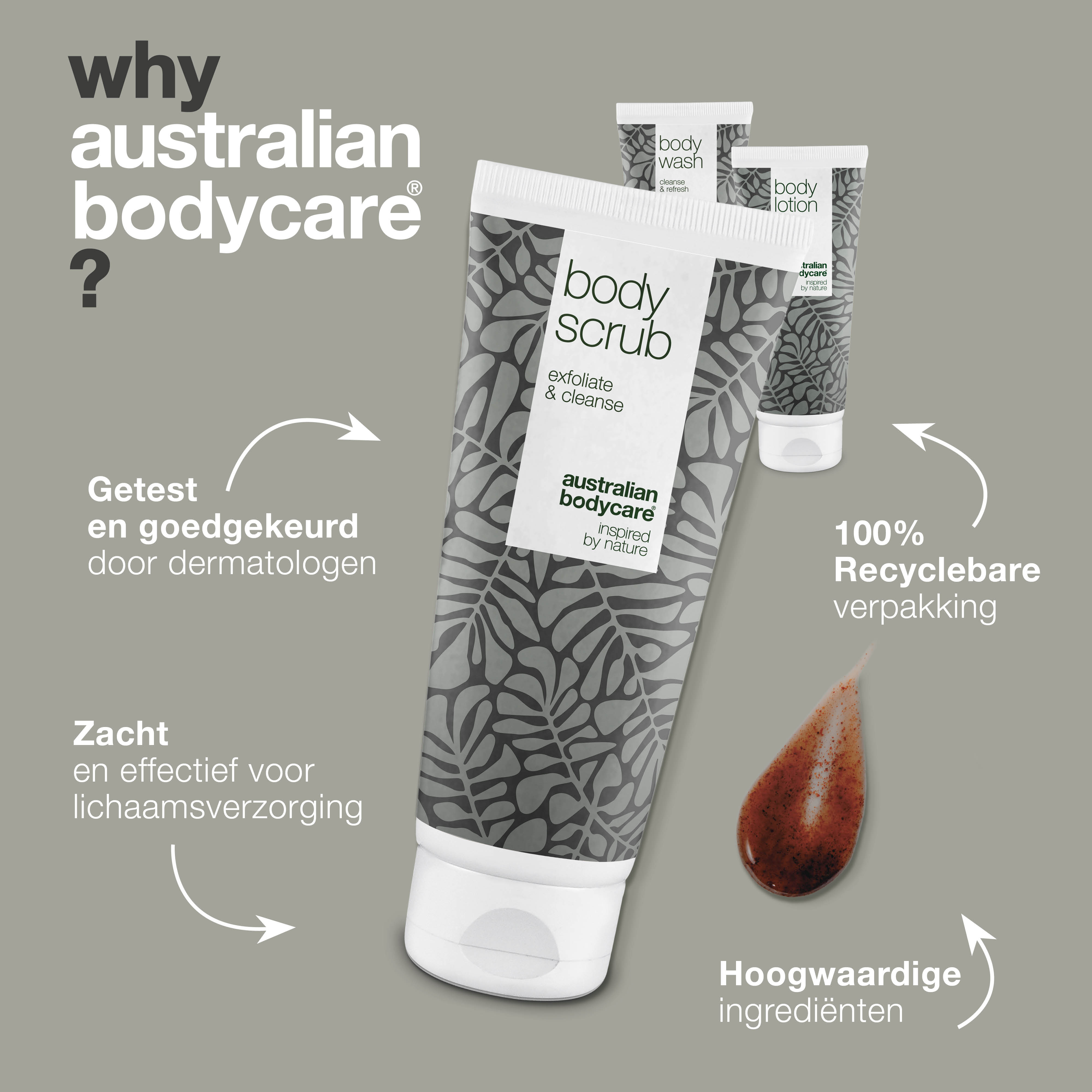 Pakket met 3 producten voor keratosis pilaris — vermindert kleine rode bultjes op huid door keratosis pilaris