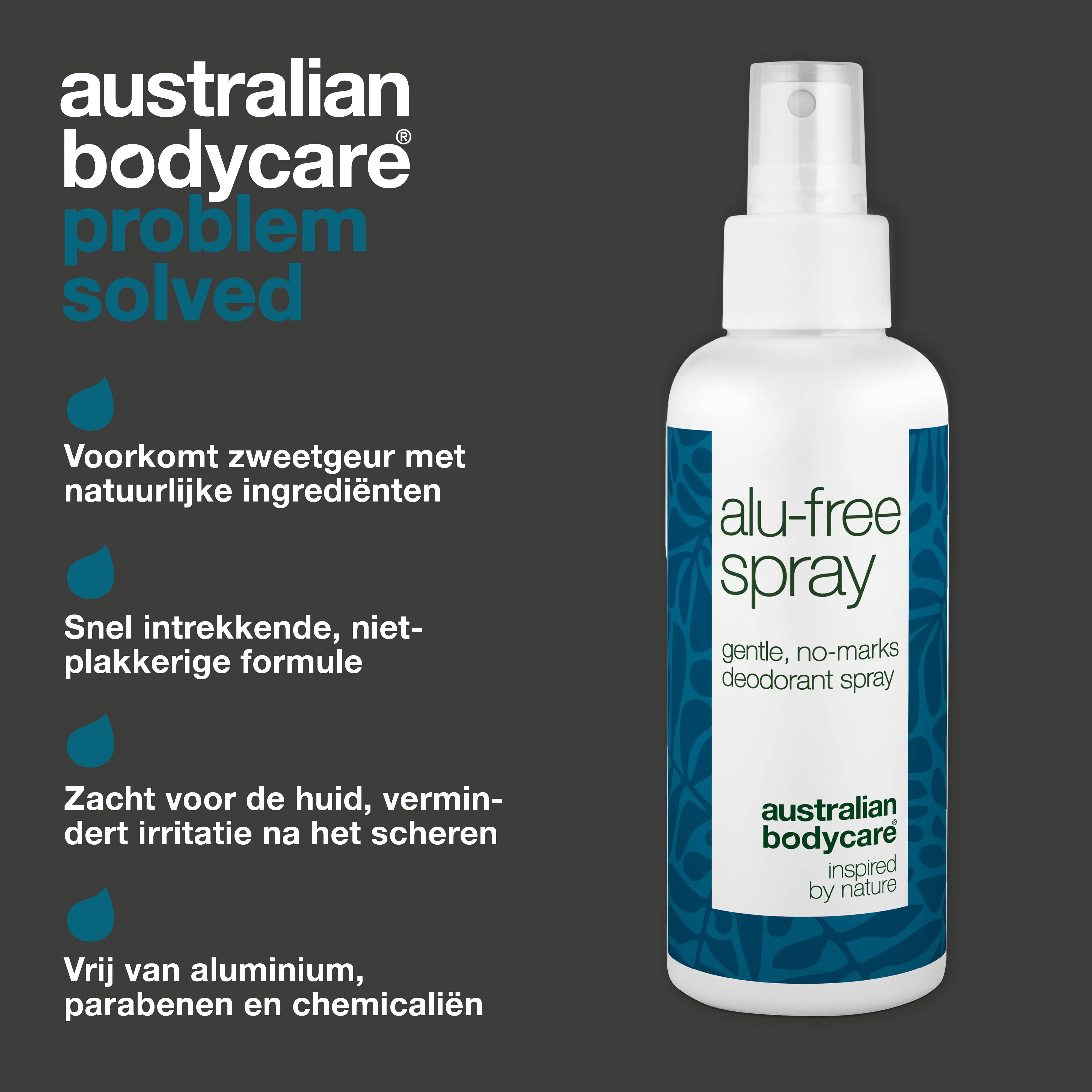 Aluminiumvrije Deodorantspray – Natuurlijke Frisheid — Effectieve aluminiumvrije deodorant met natuurlijke ingrediënten. Helpt tegen geur, droogt snel en houdt je de hele dag fris.