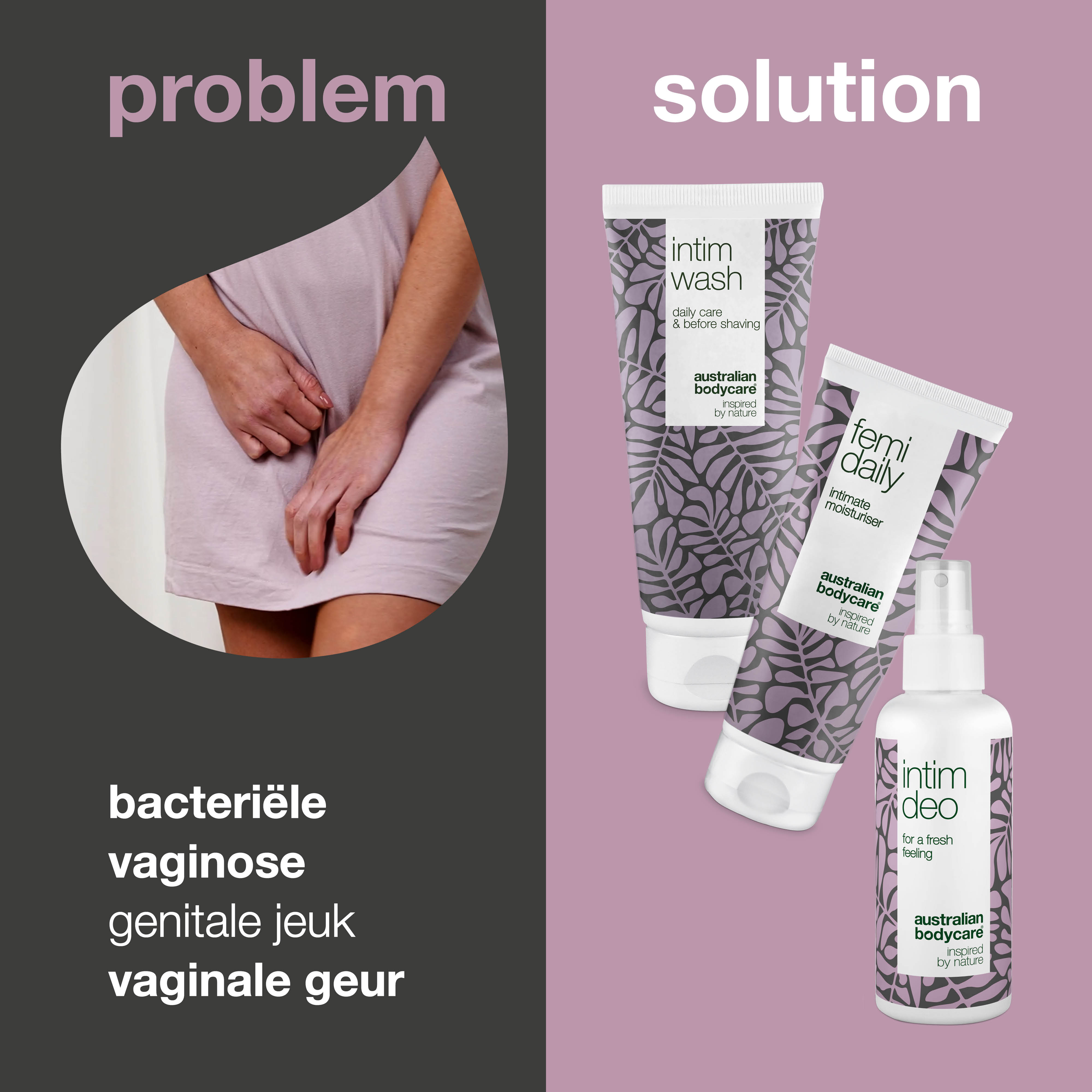 Pakket voor de verzorging van bacteriële vaginose — Intieme producten tegen ongewenste geur, jeuk en een prikkend gevoel