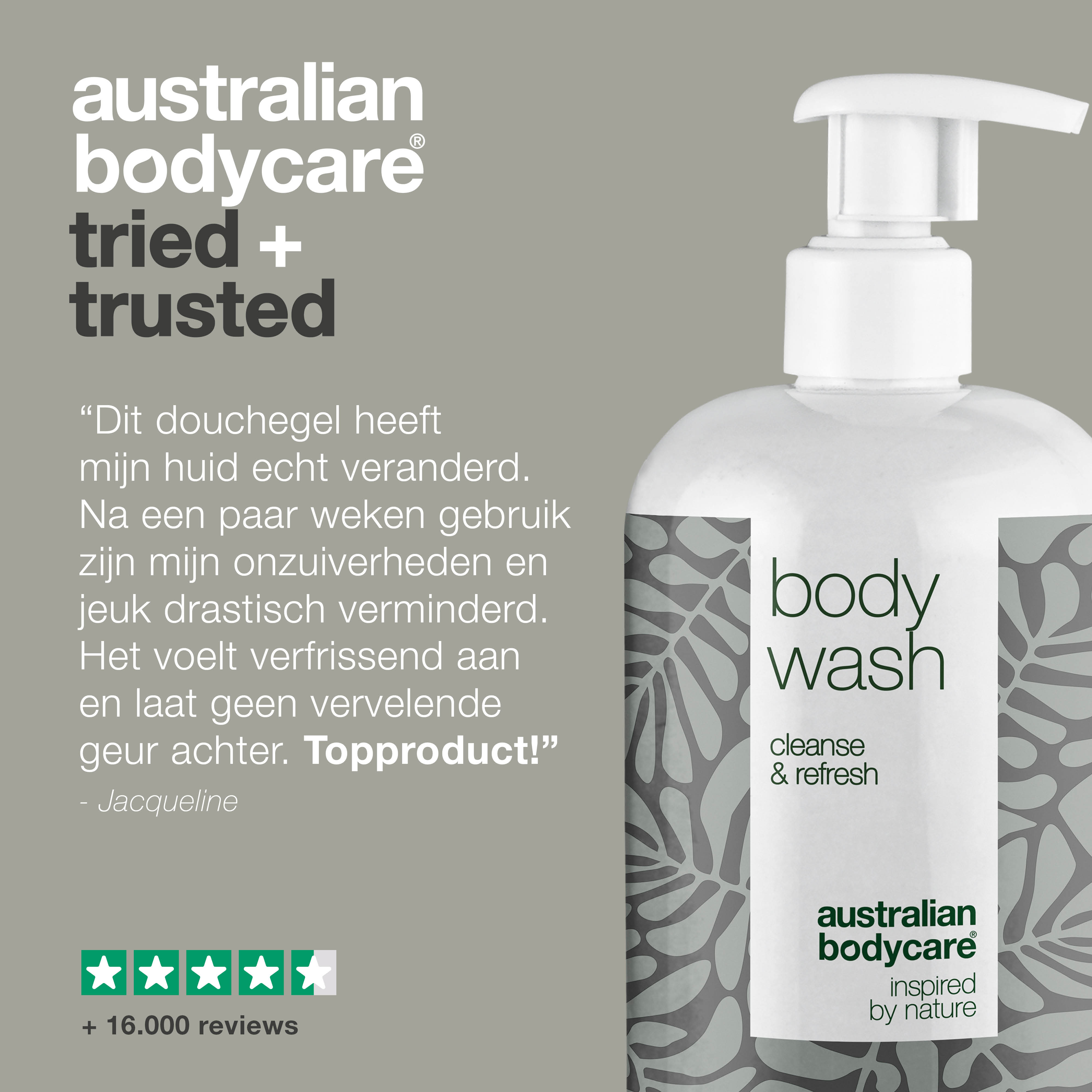 4 Tea Tree Body Wash Mint 500 ml voor de prijs van 3 - pakketaanbieding — Pakketaanbieding met 4 Body Wash (500 ml): Tea Tree Olie Mint
