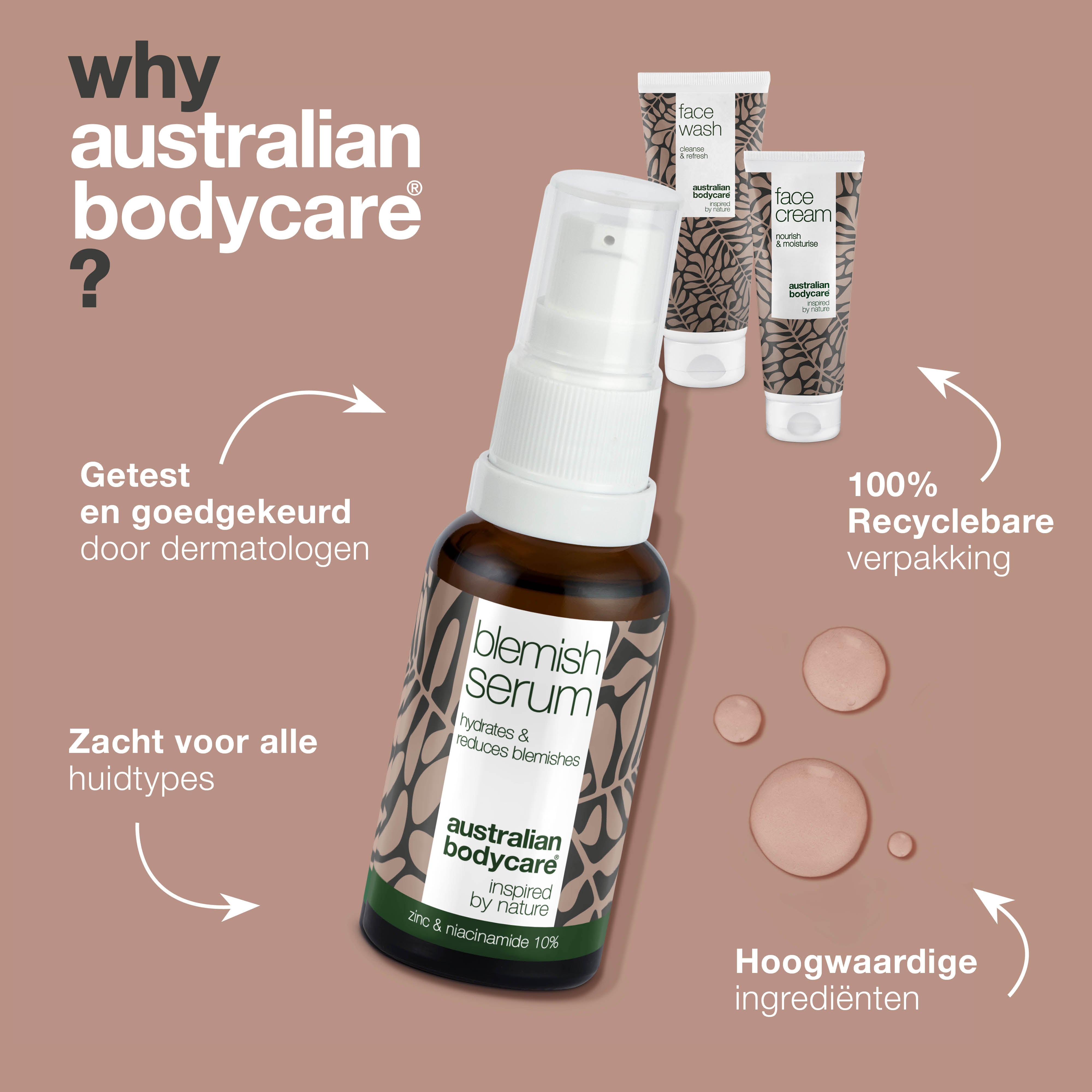 Kit voor een onzuivere huid en puistjes — 3 producten voor puistjes, mee—eters en een vette huid