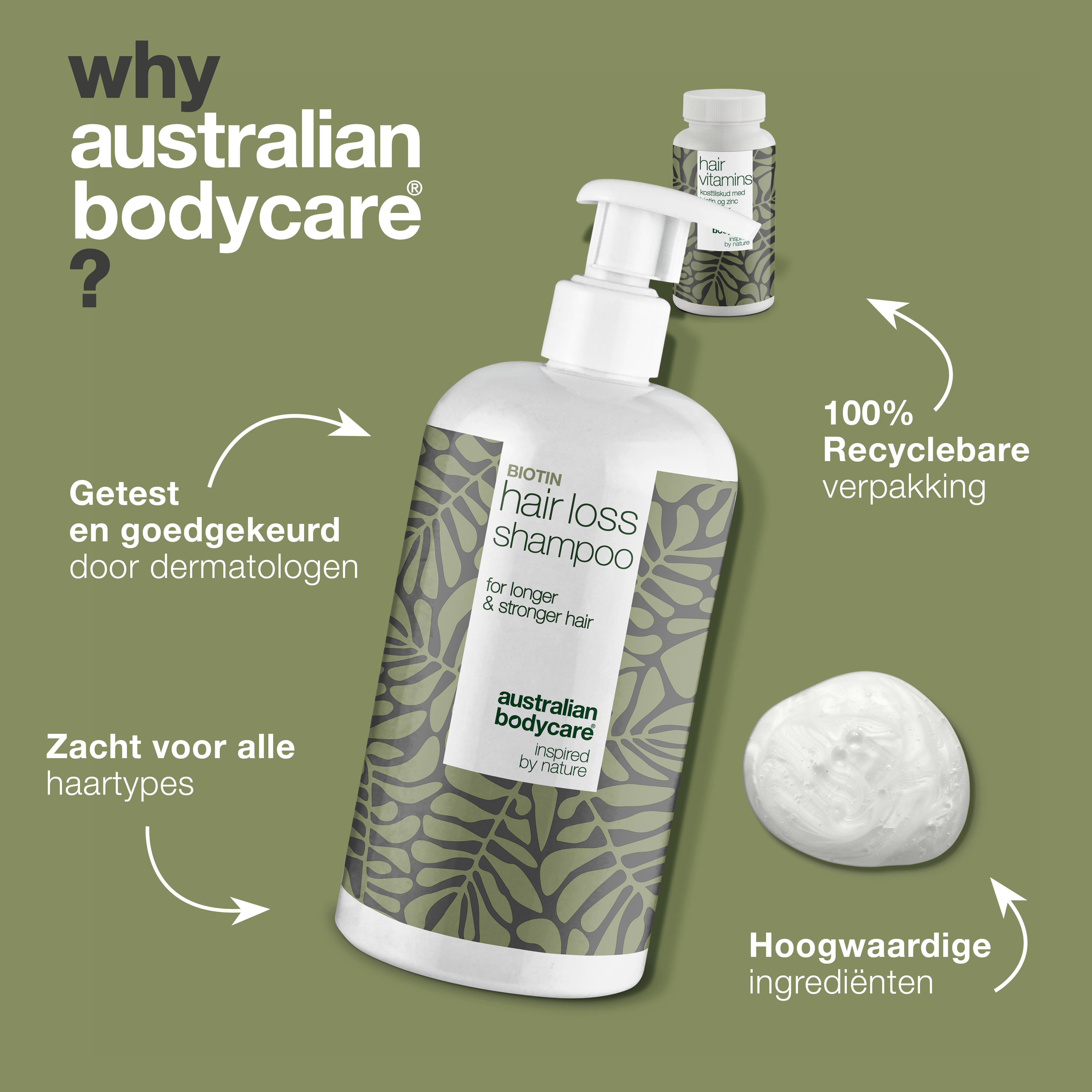 Shampoo en haaruitval vitamines voor dun en fijn haar — Producten voor de verzorging van dun en fijn haar