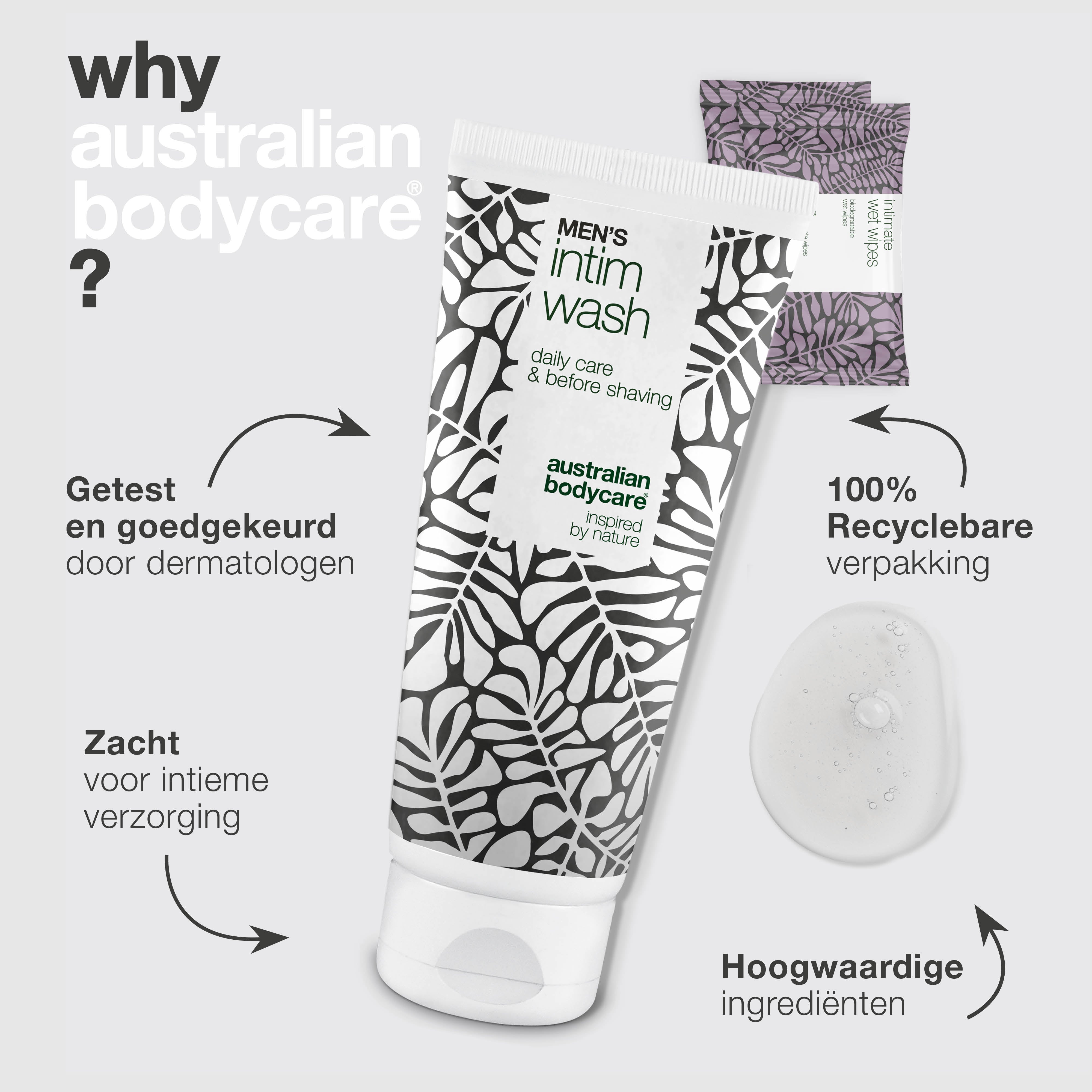 Pakket voor verzorging bij smegma — Reinigt intiem gebied en voorkomt smegma