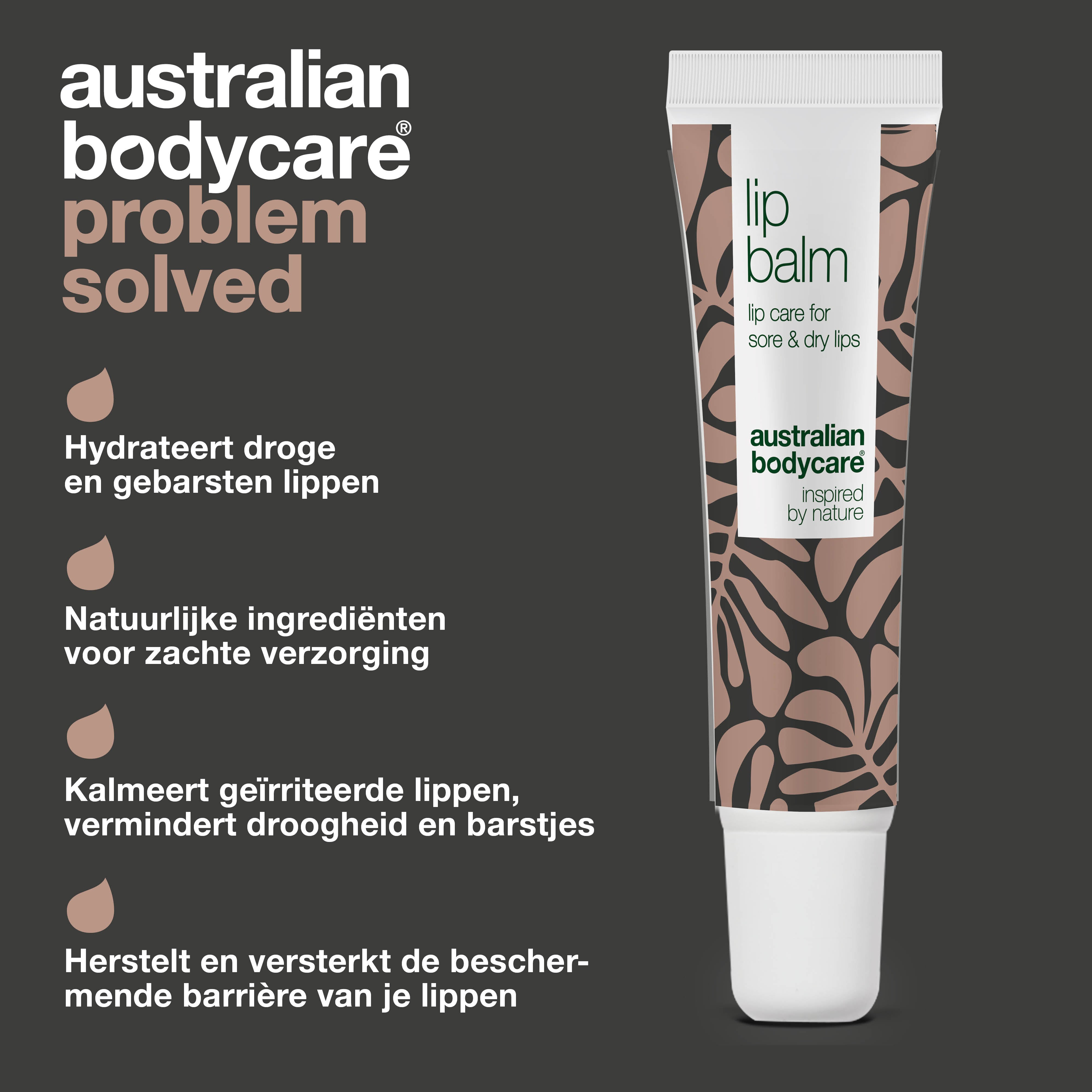 Lippenbalsem voor de verzorging van droge lippen — lippenbalsem met Tea Tree Olie voor droge lippen & verzorging van koortslip